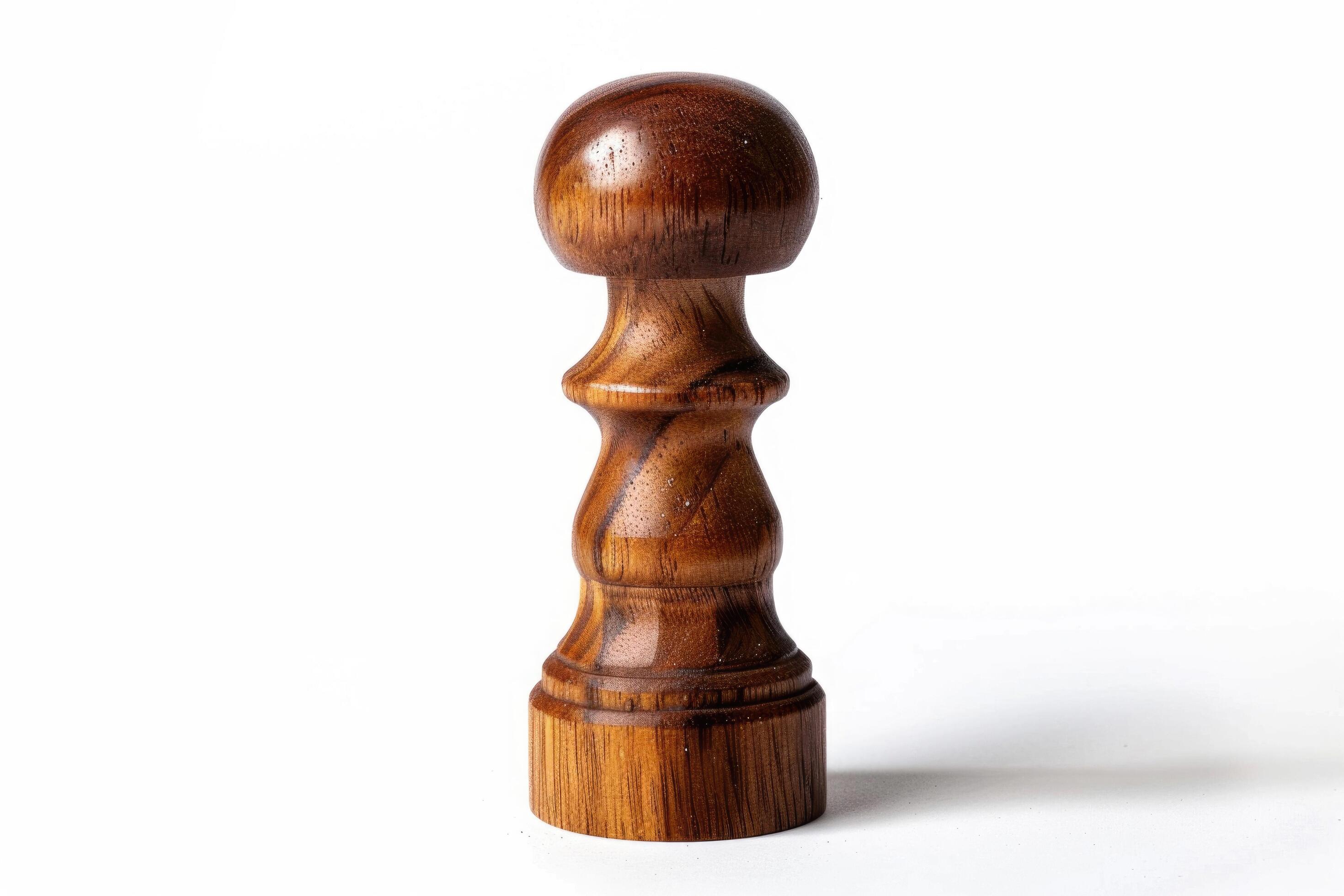 Wooden pepper mill on a white background. Stock Free