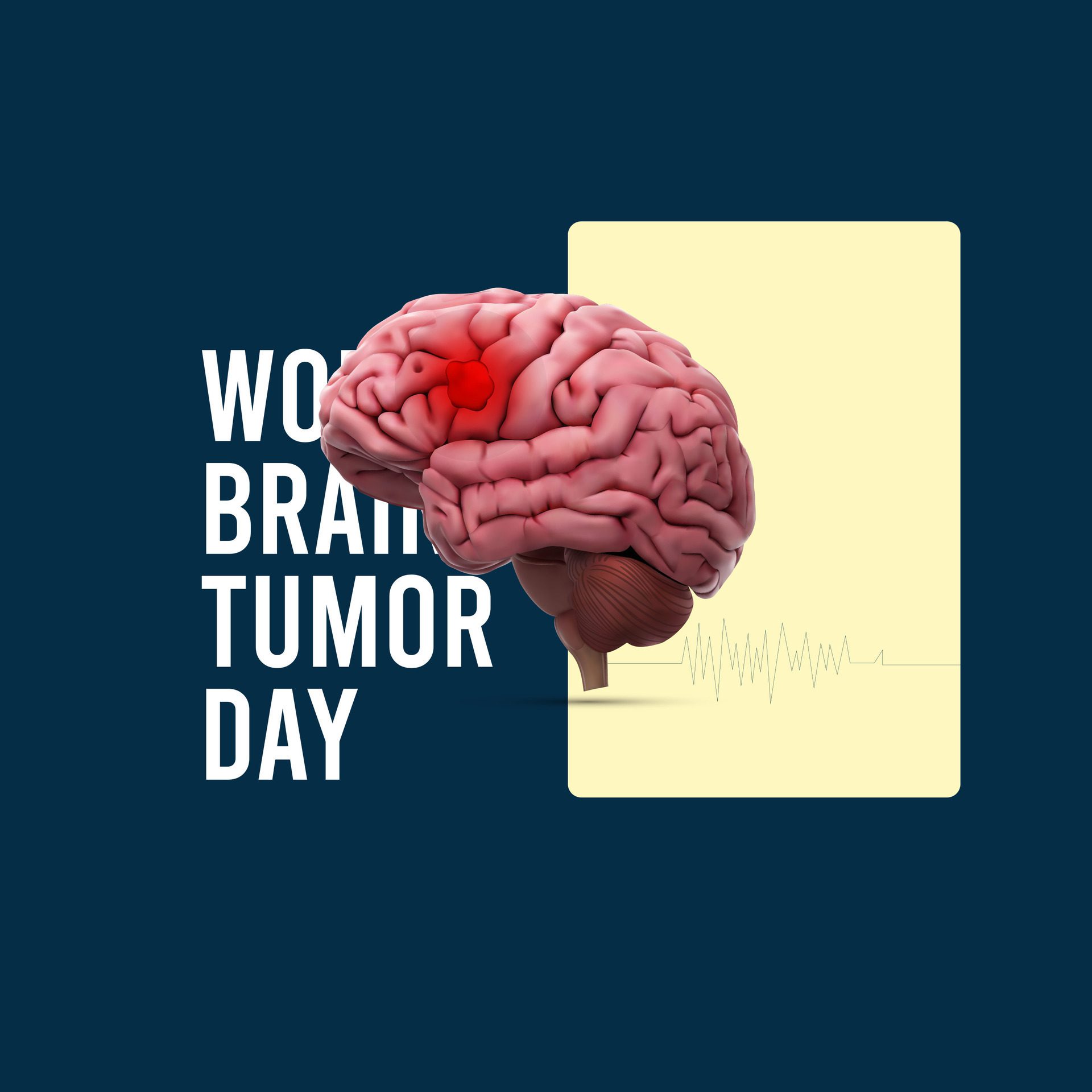 World Brain Tumor Day Design for Spread Awareness and Educate People About Brain Tumors Free Vector