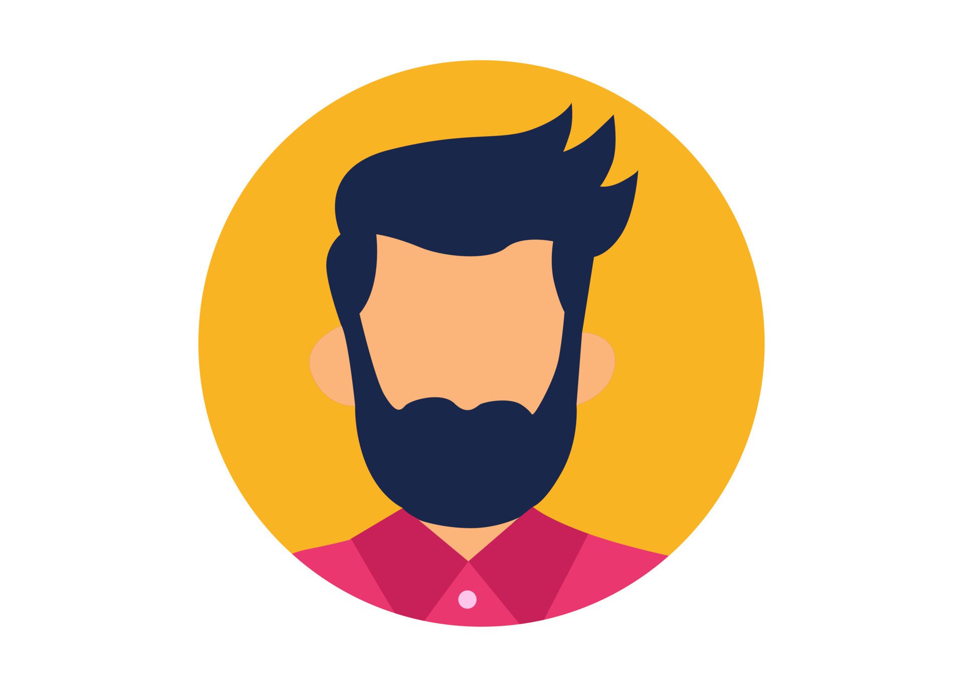 office man face illustration design Free Vector and Free SVG