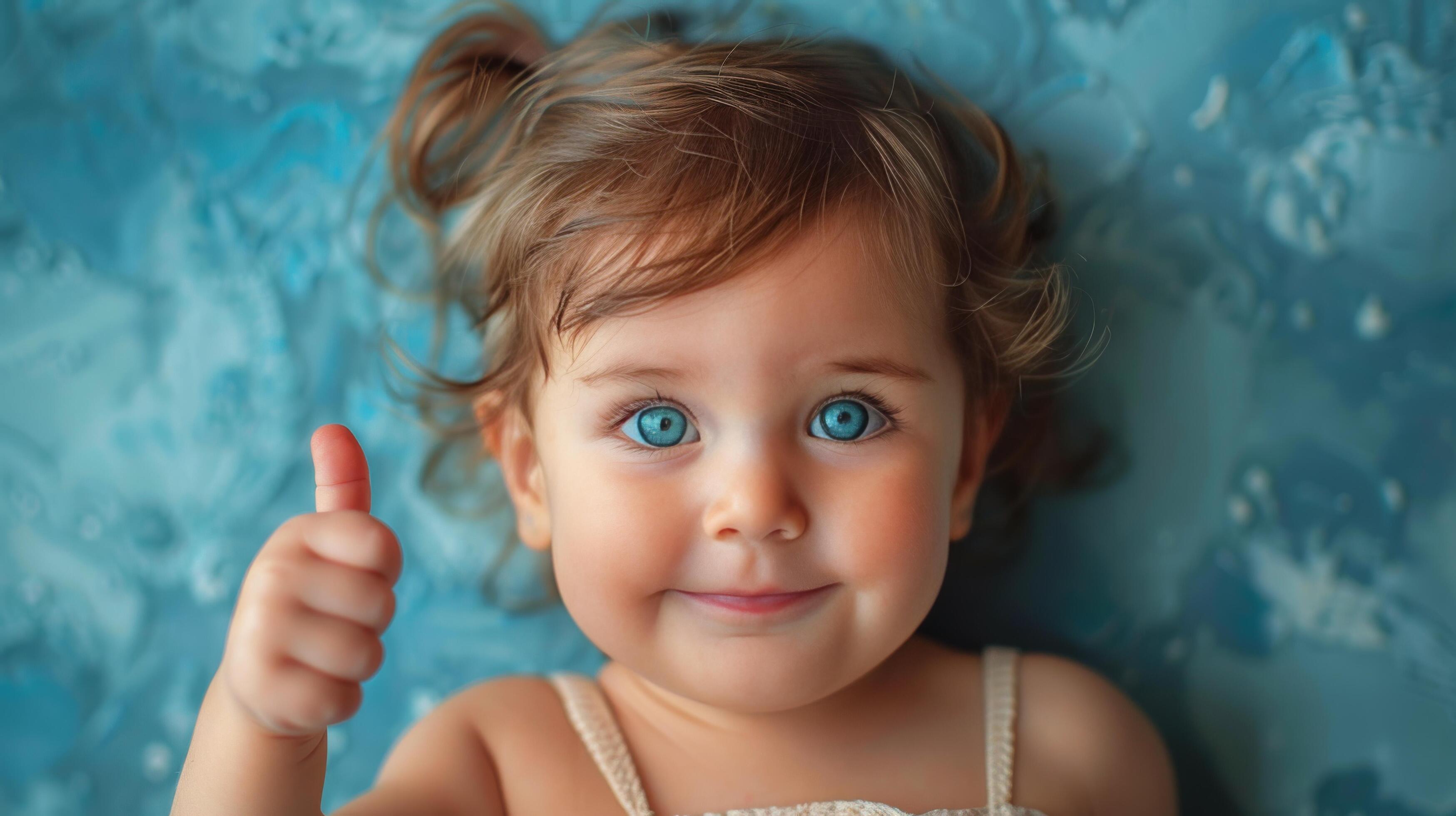 Little Girl Giving Thumbs Up Stock Free