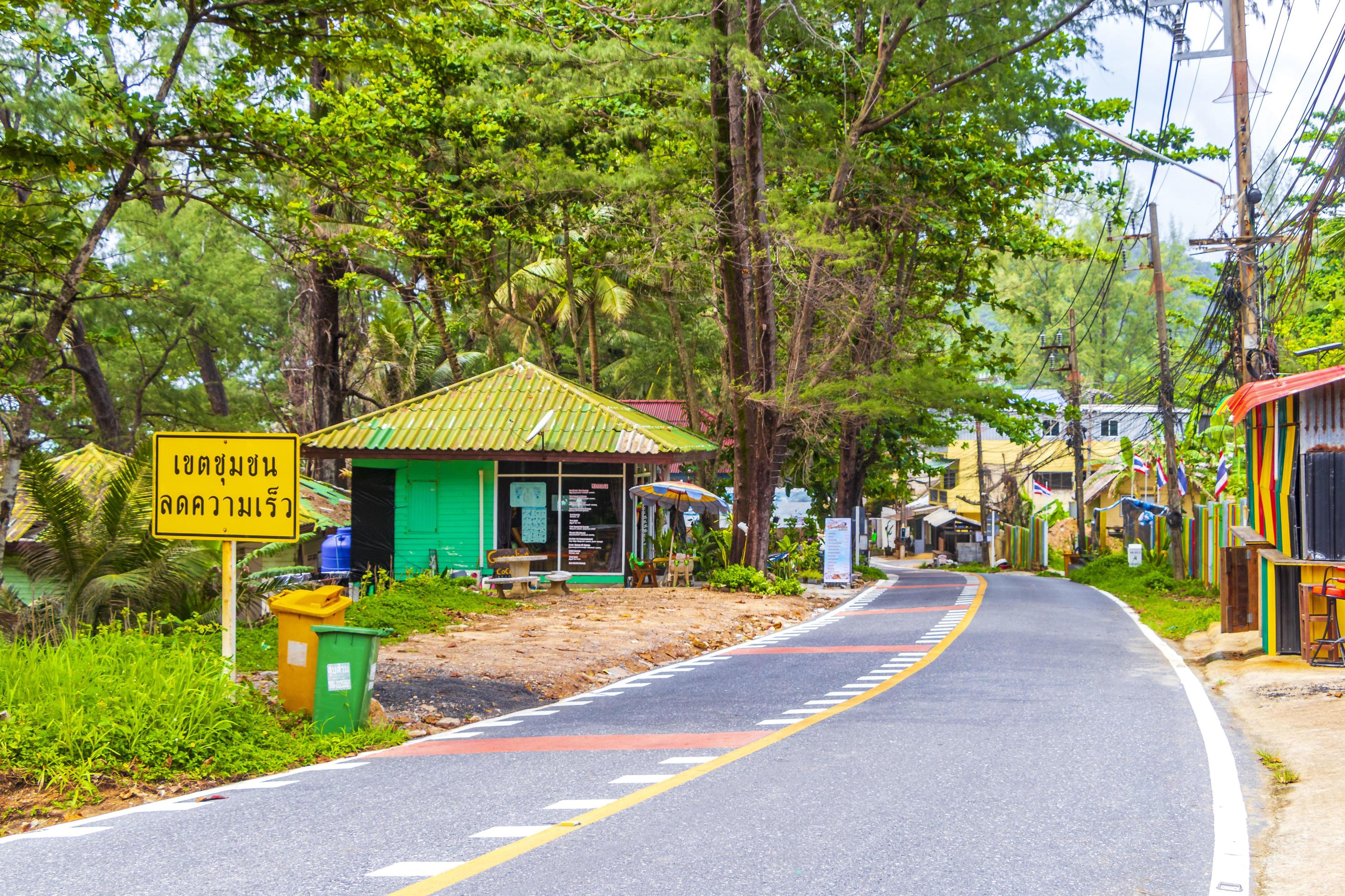 
									Naithon Beach Phuket Thailand 2018 Landscape cityscape panorama roads cars buildings forest nature Phuket Thailand. Stock Free