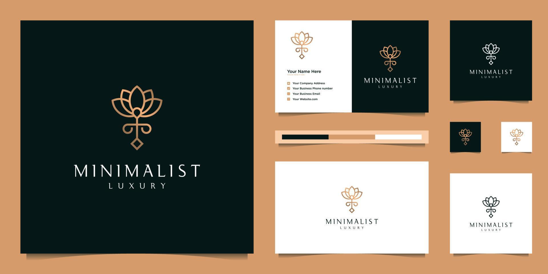 elegant flower design logo. can be used for cosmetics, beauty salons, spas and skin care. premium logo design and business cards. Stock Free and Free SVG