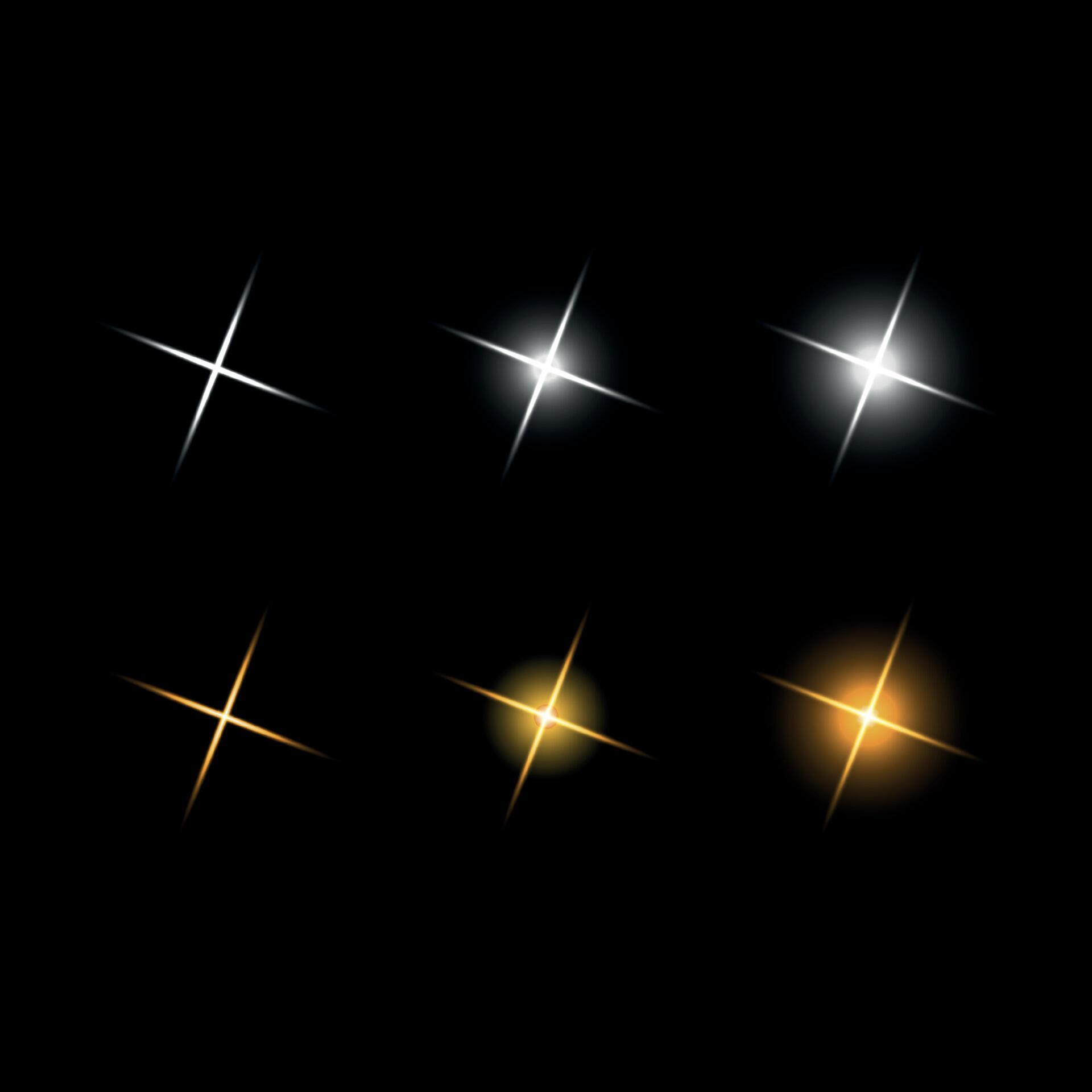 
									Set of sparkles. Bright flash of light, new star, bright sun for illustrations Stock Free