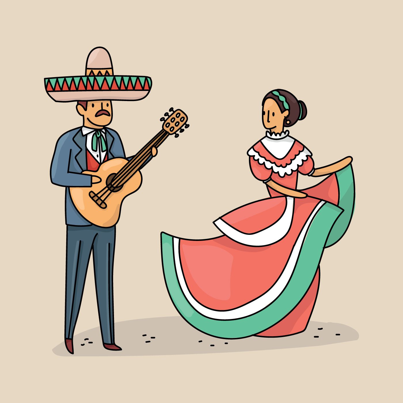 Mexican People Free Vector and Free SVG