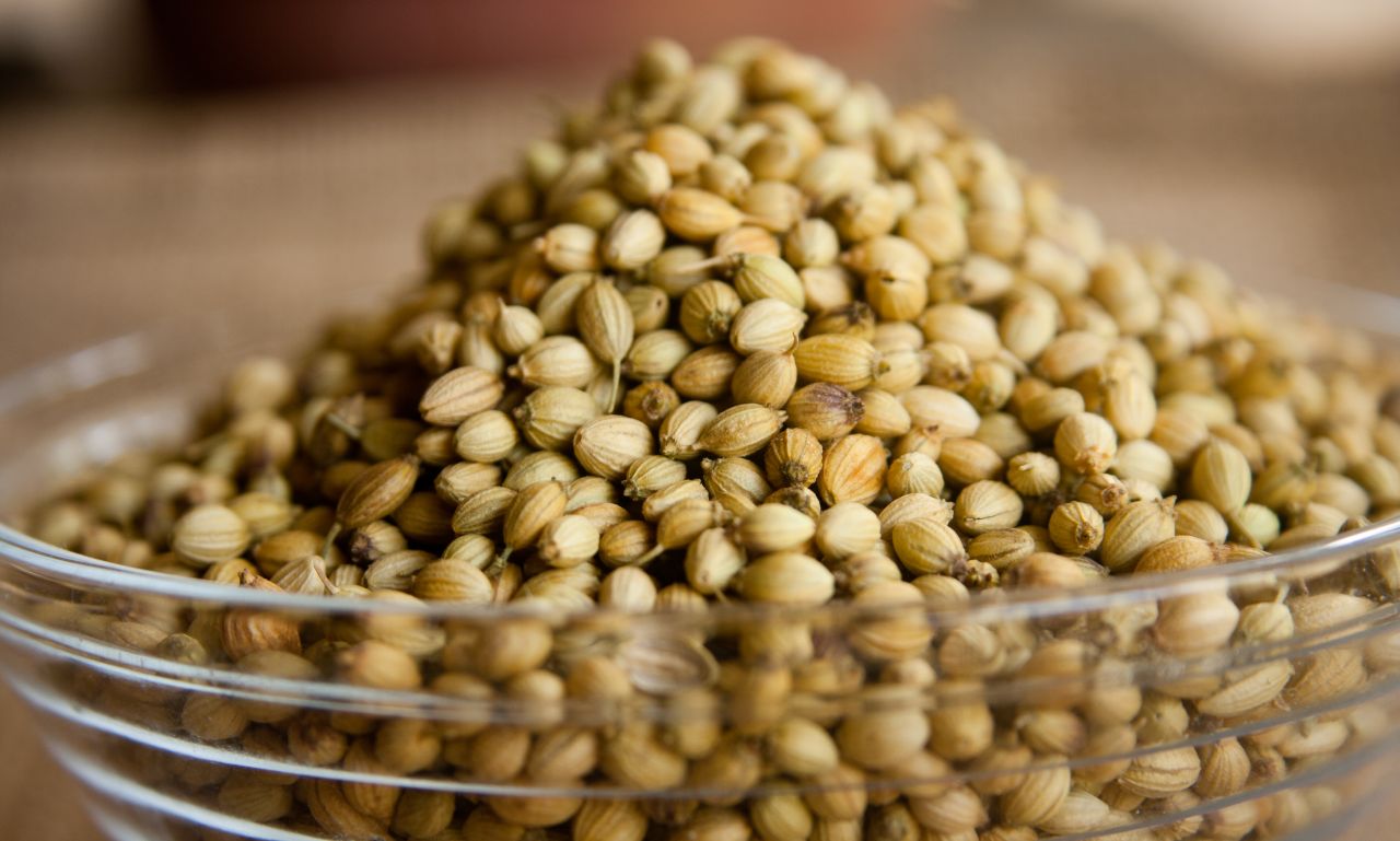 Coriander Seeds Bowl Stock Free