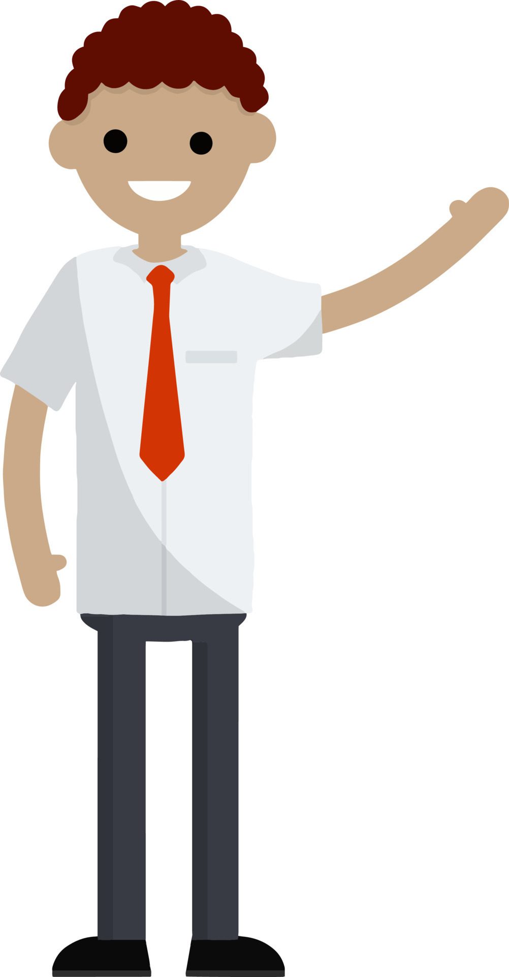 Happy man company employee Free Vector