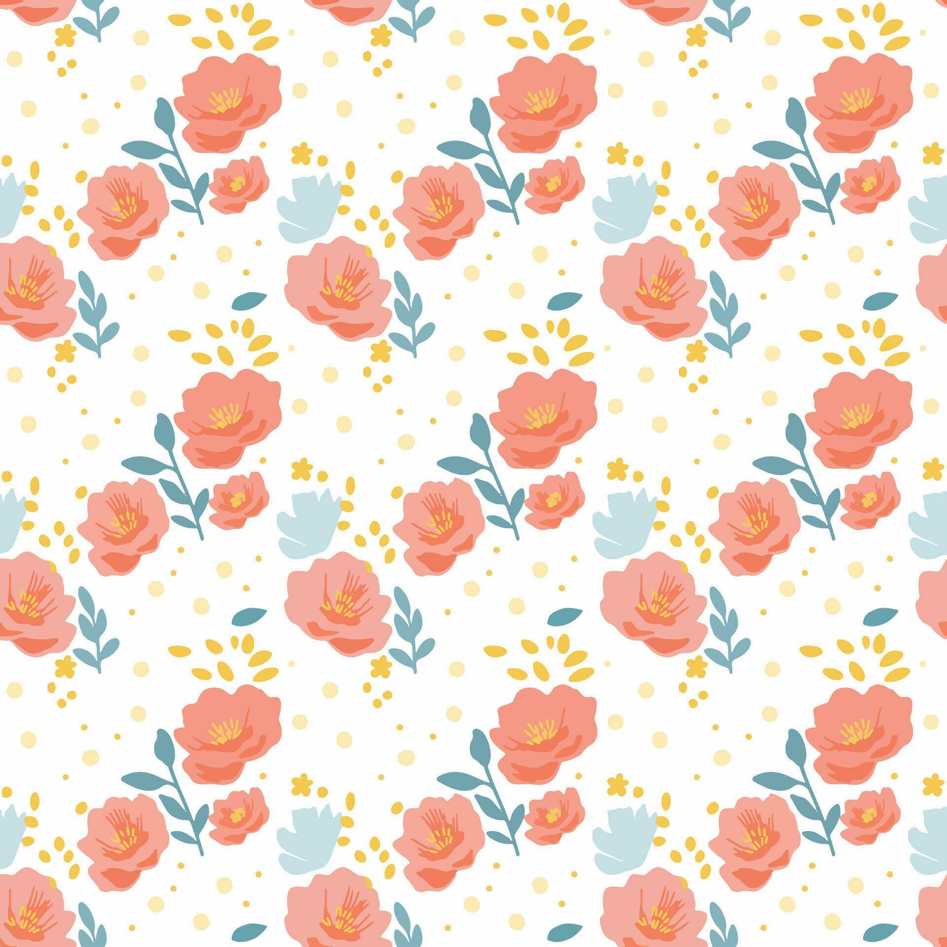 Beautiful seamless pattern with flowers Stock Free