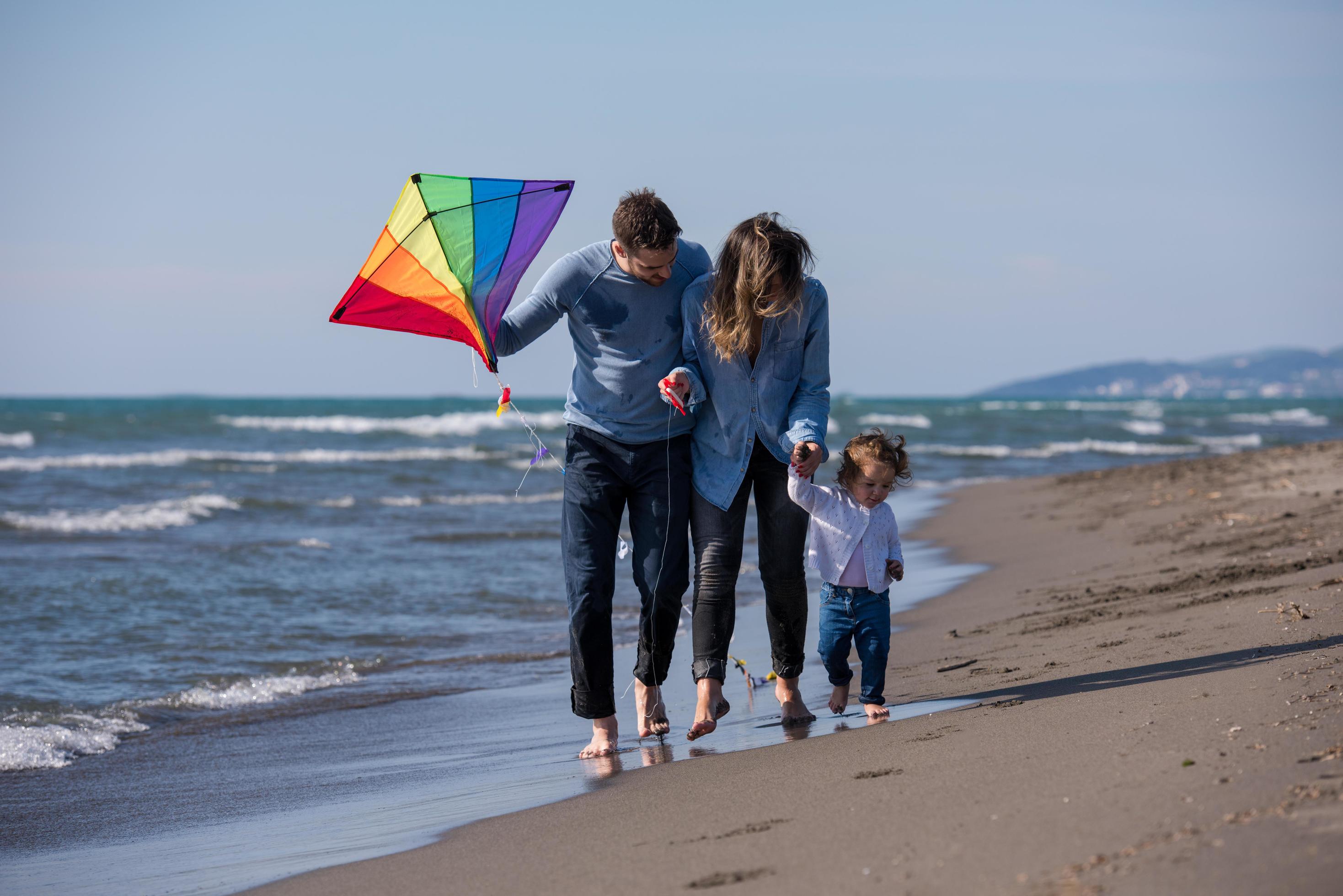 happy family enjoying vecation during autumn day Stock Free