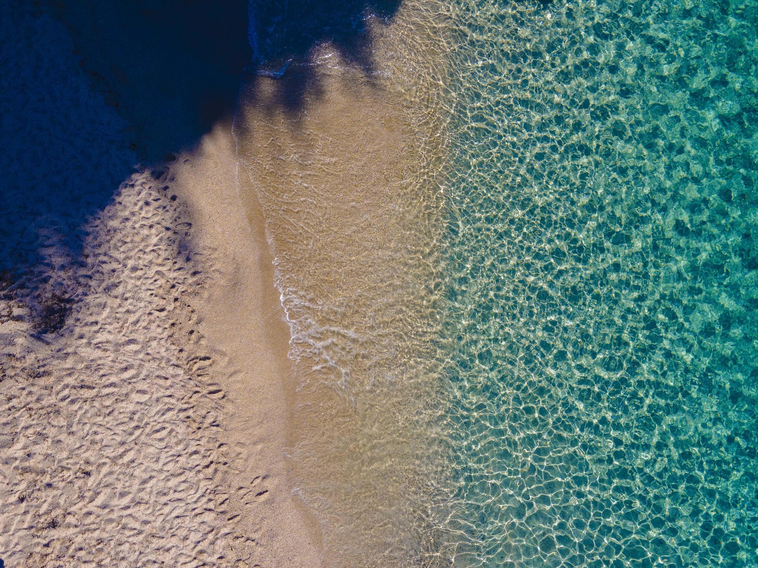 world famous Alanya Cleopatra beach. aerial photo of the beach. amazing summer vacation Stock Free