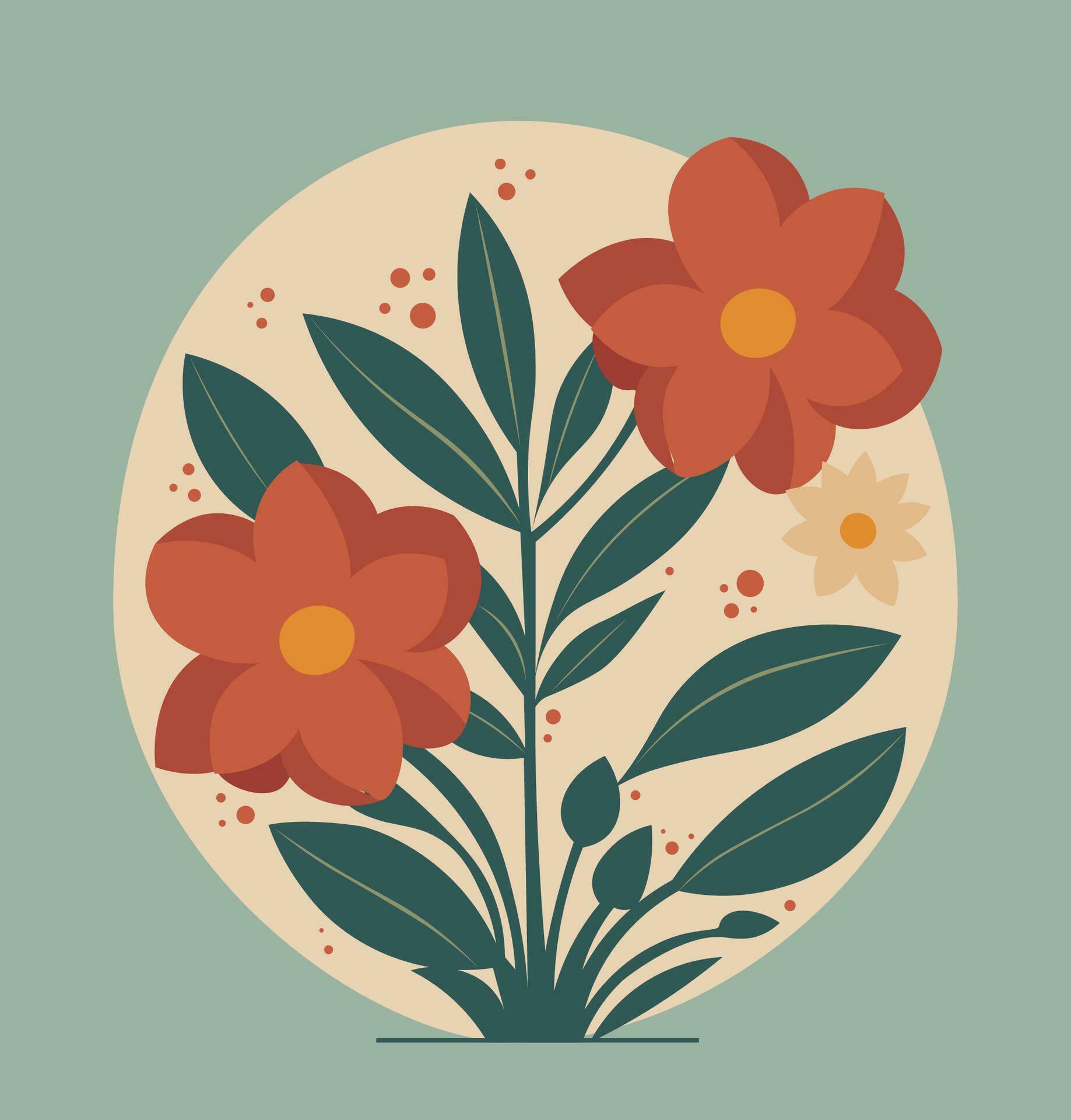 Flower Plant Vector Stock Free