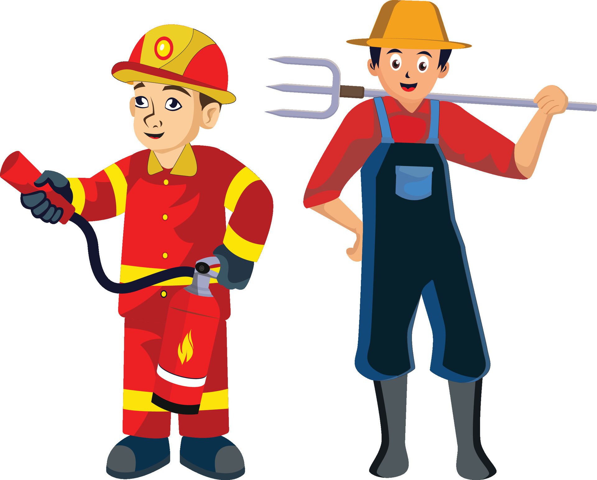 Happy Labor Day from People of Various Professions Free Vector