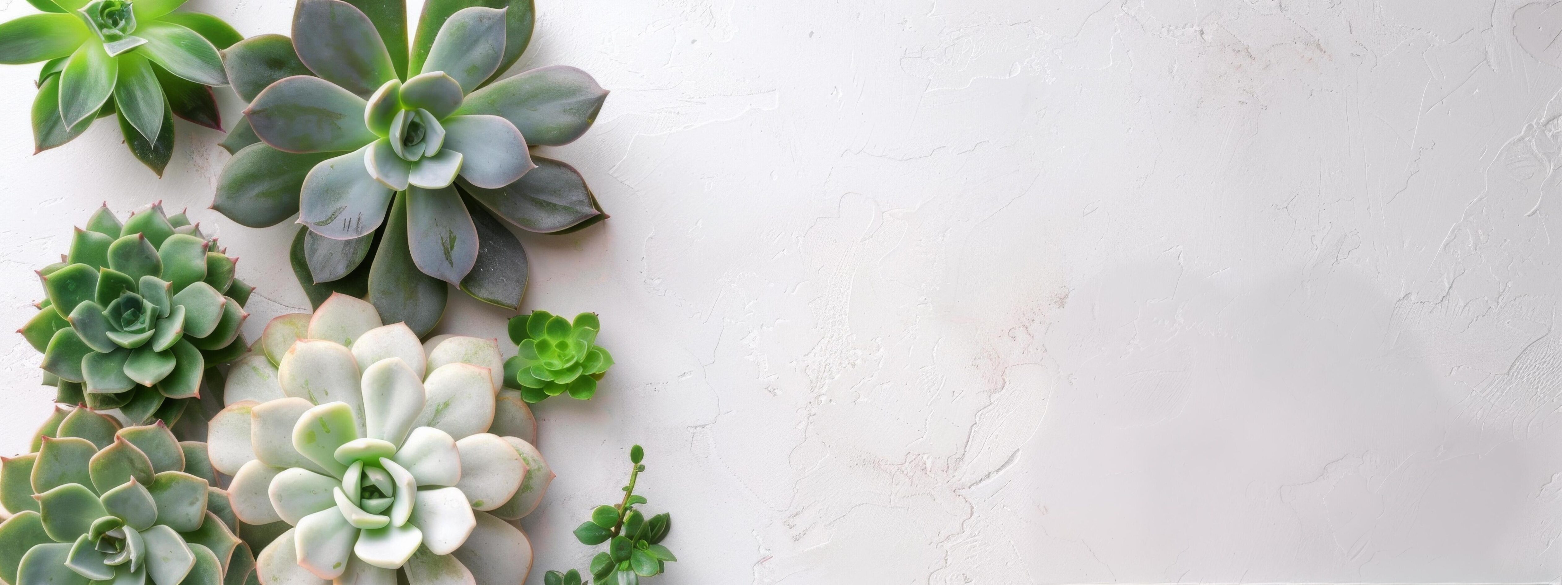 Succulents on a White Background Stock Free