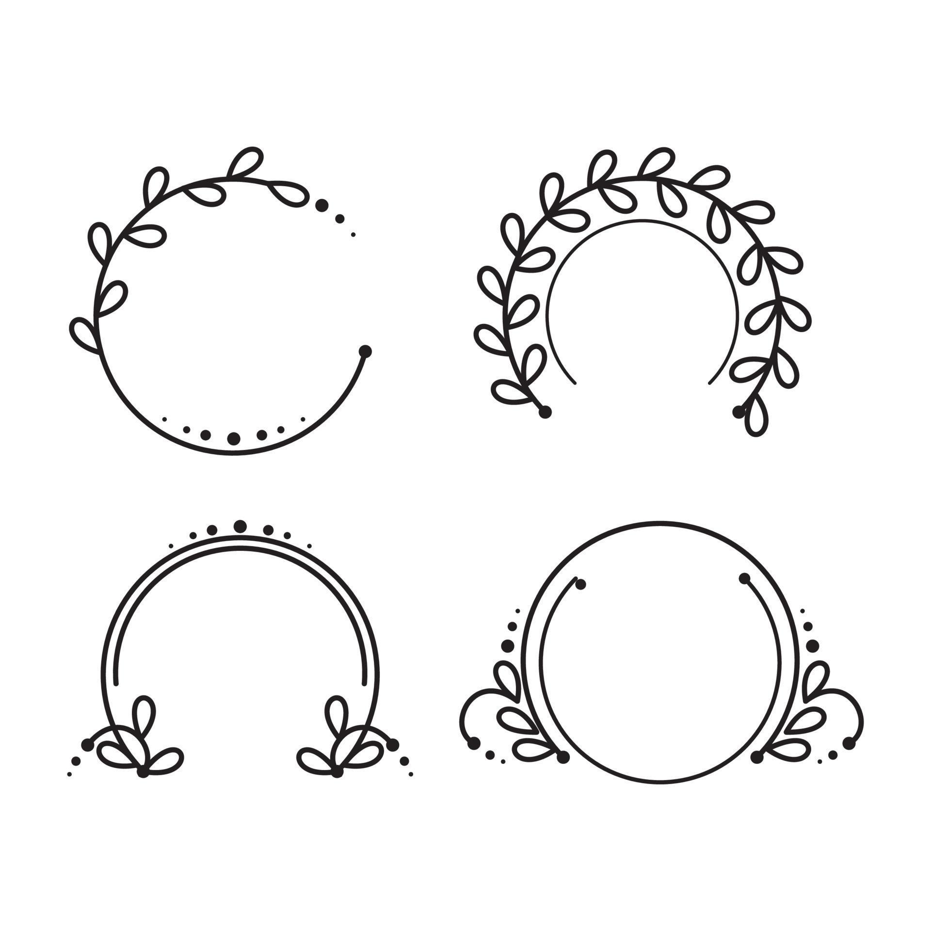 Attractive vector flower frame decoration Stock Free and Free SVG