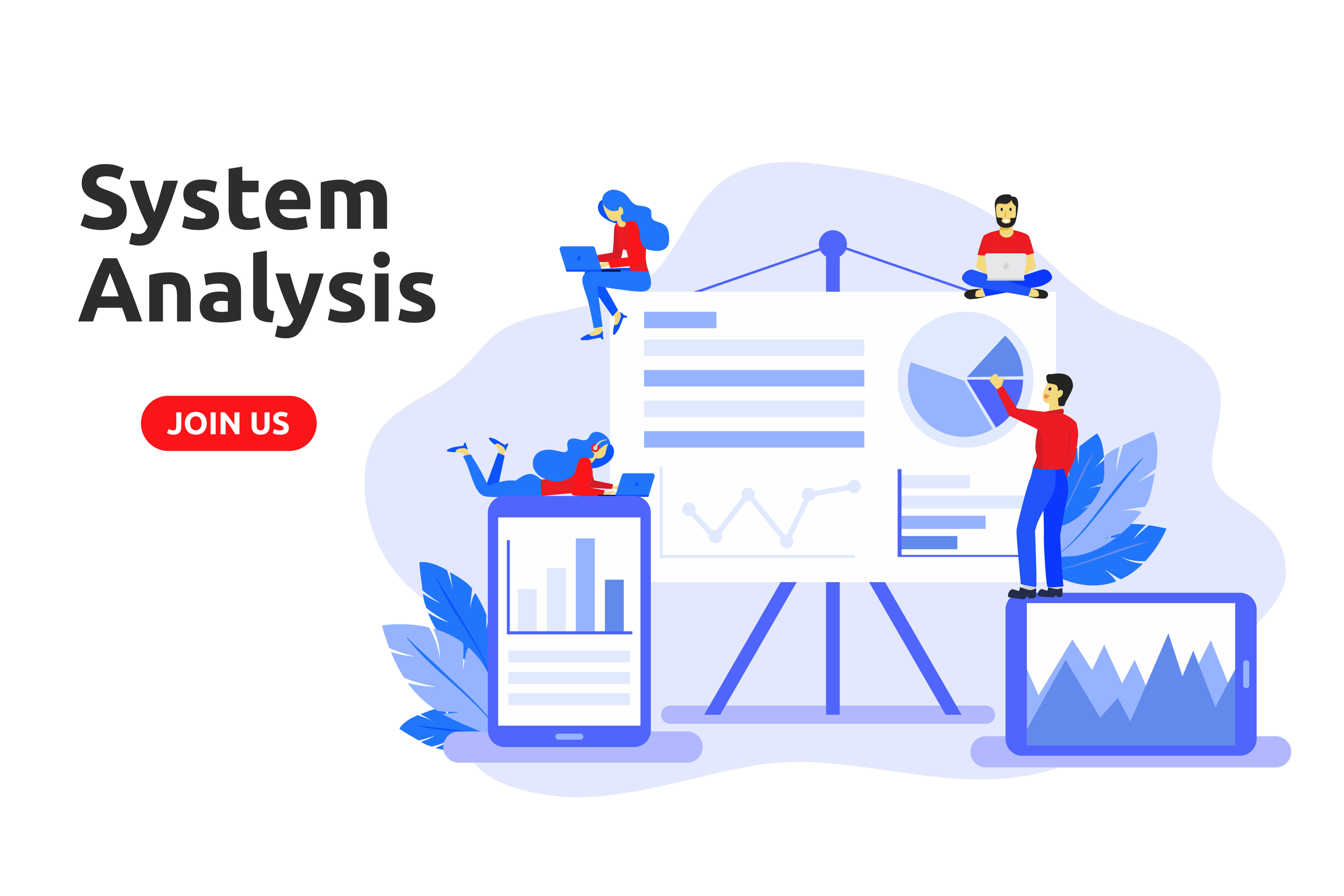 Modern flat design concept for system analysis. Big data analysi Free Vector