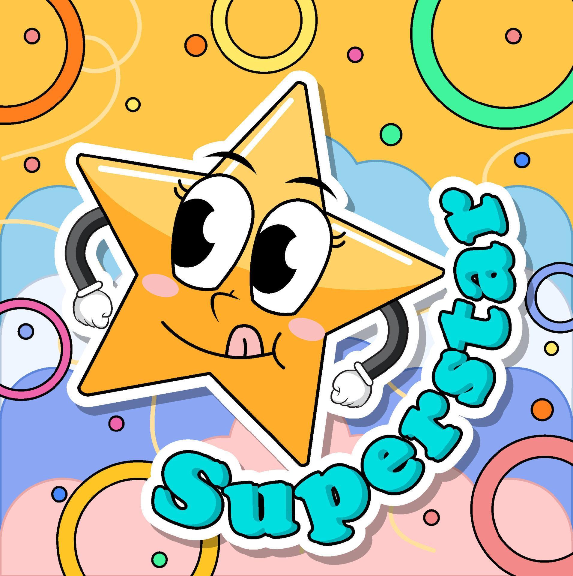 A super star icon comic style Stock Free