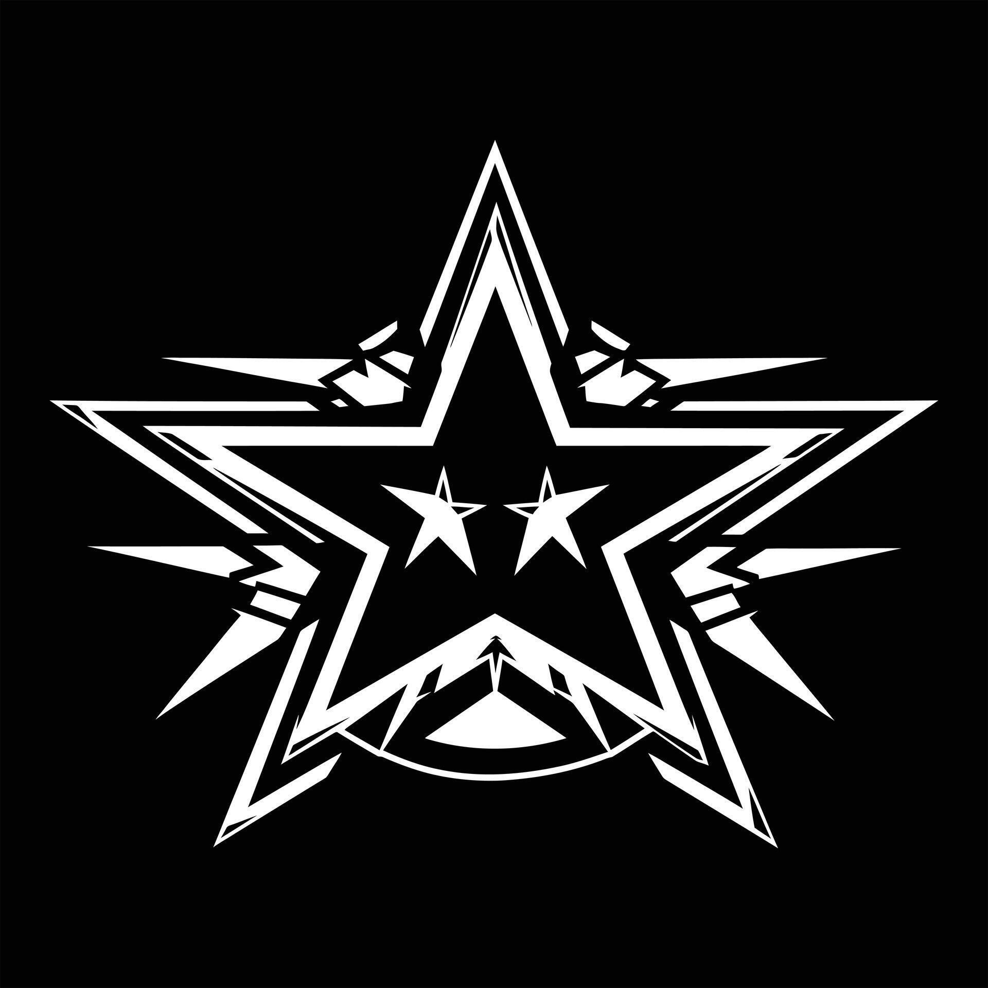 Silhouette of a star logo for soldiers Stock Free