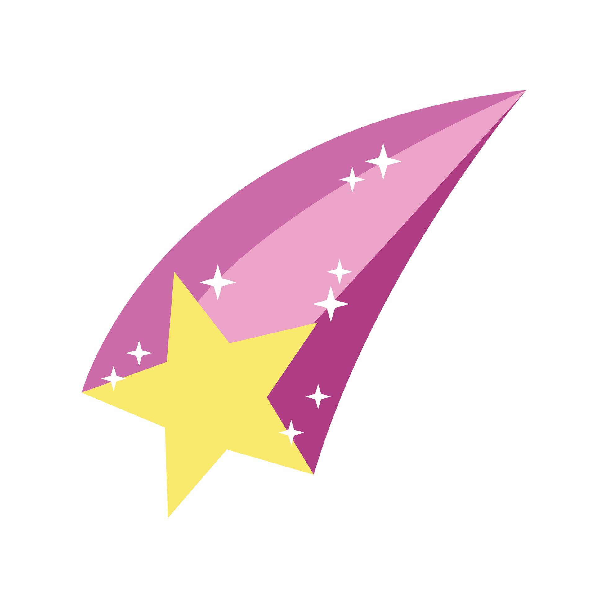 shooting star hand draw style icon Stock Free