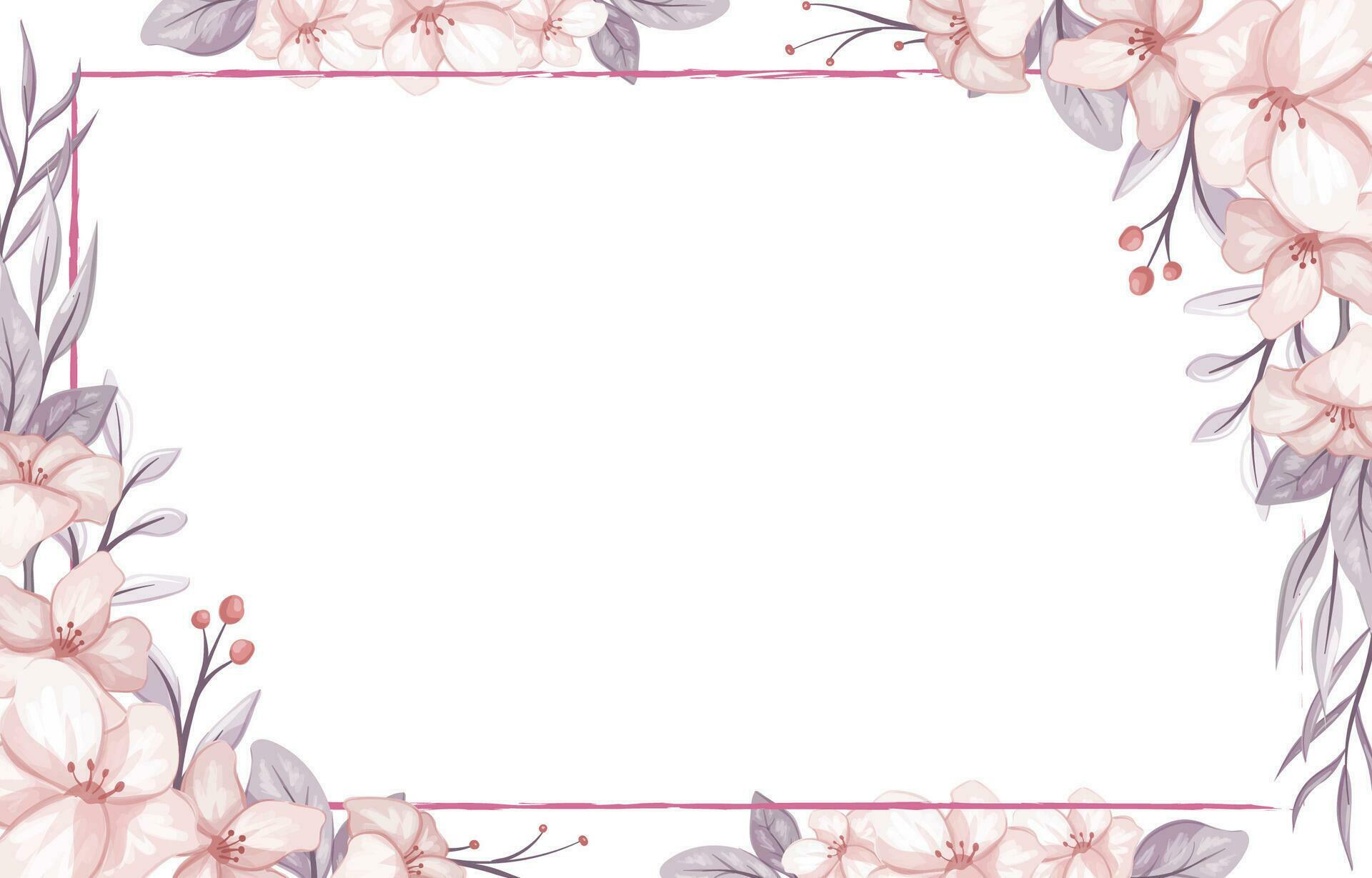 pink flower frame Stock Free