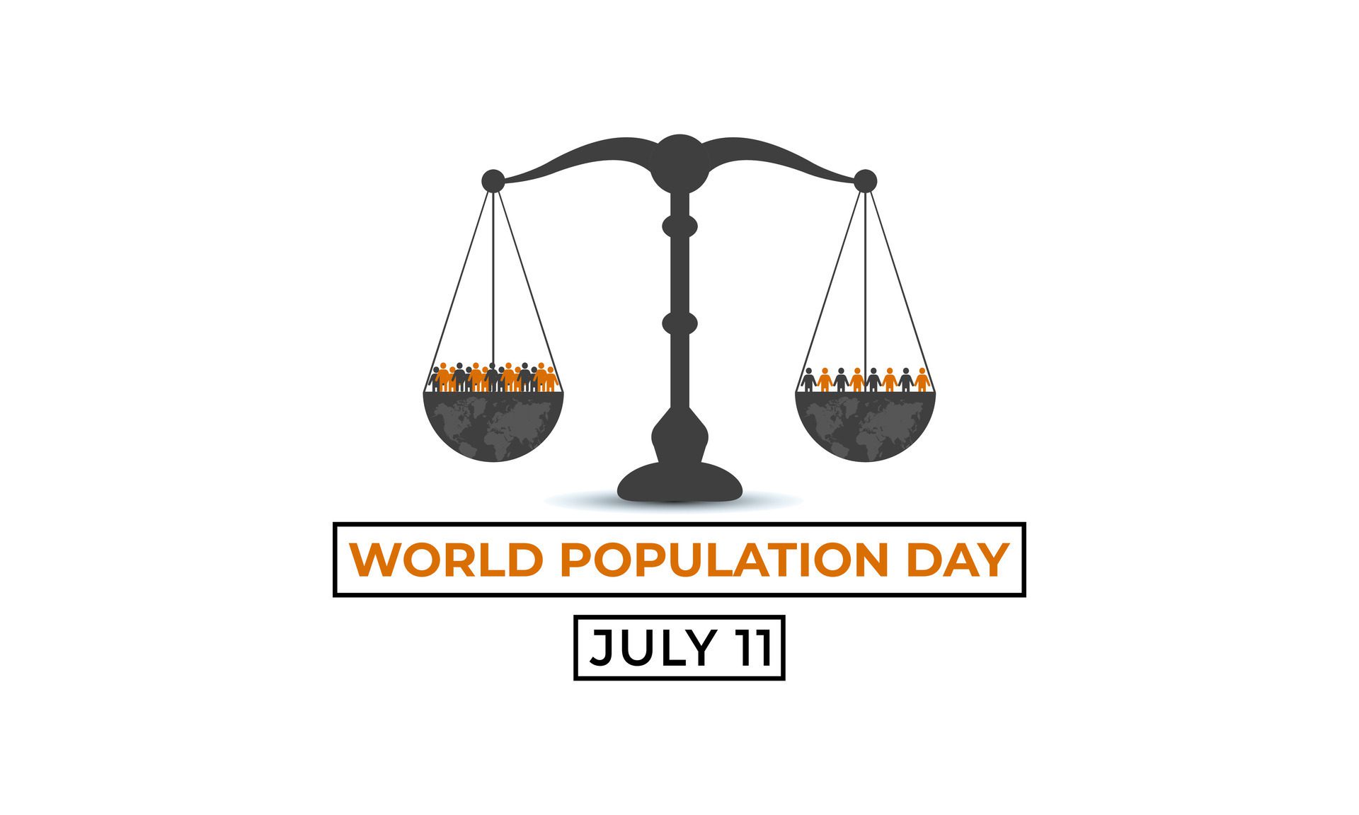 illustration on the theme of World Population Day. Diverse people with Overcrowded, overloaded earth. Banner poster, flyer and background design. Free Vector