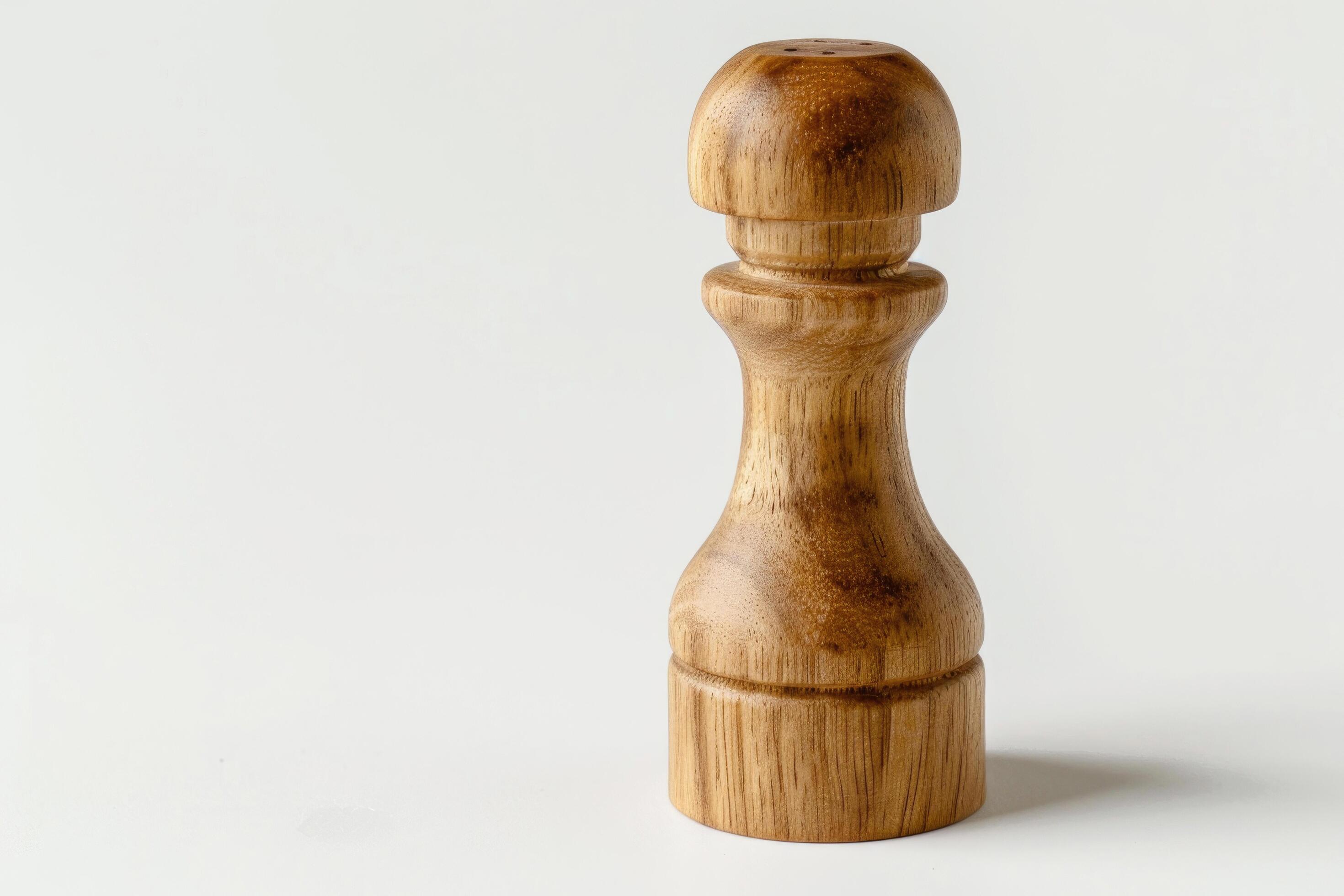 Wooden pepper mill on a white background. Stock Free