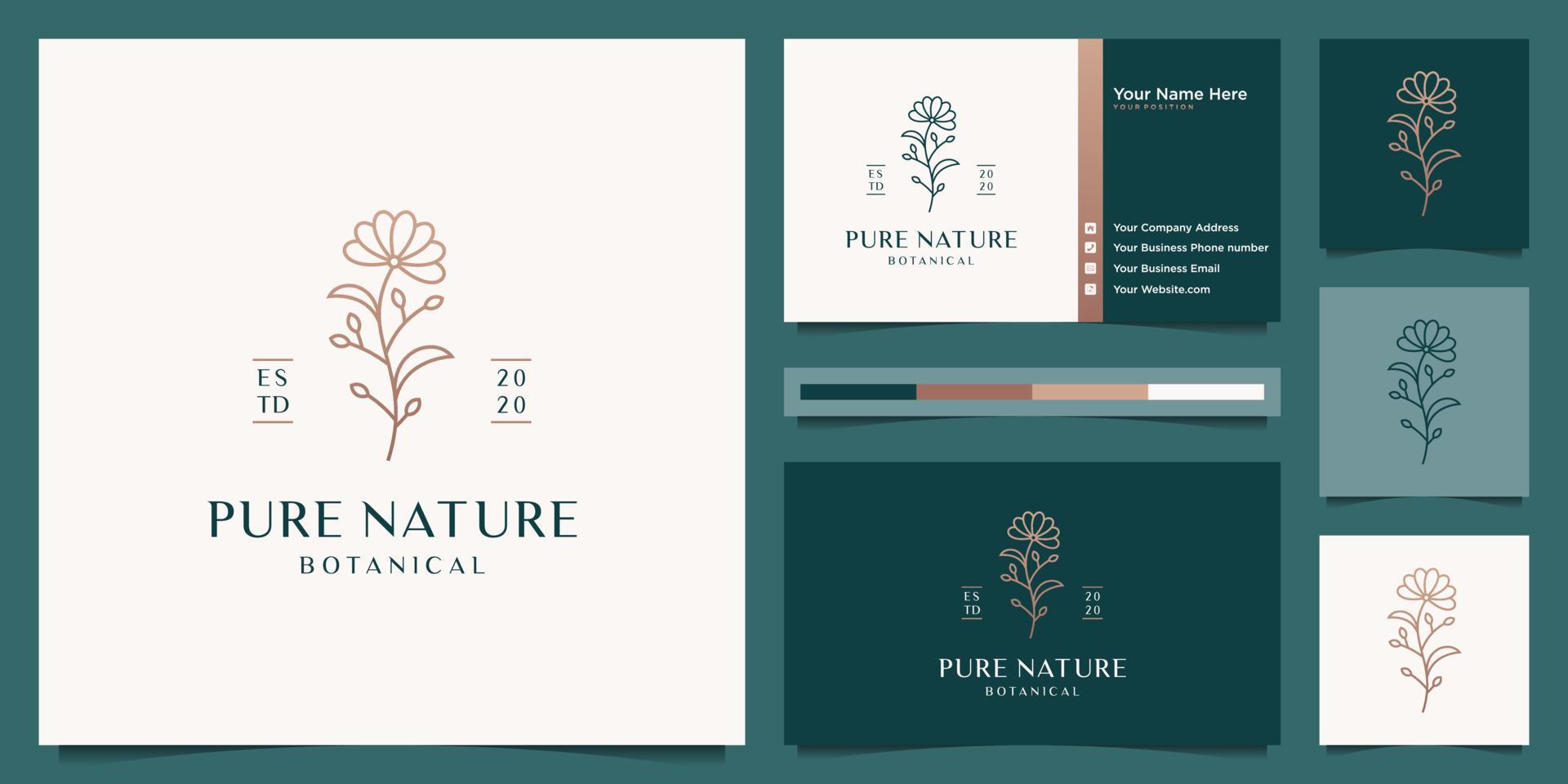 
									Elegant flourish beauty golden flower logo design and business card Stock Free and Free SVG