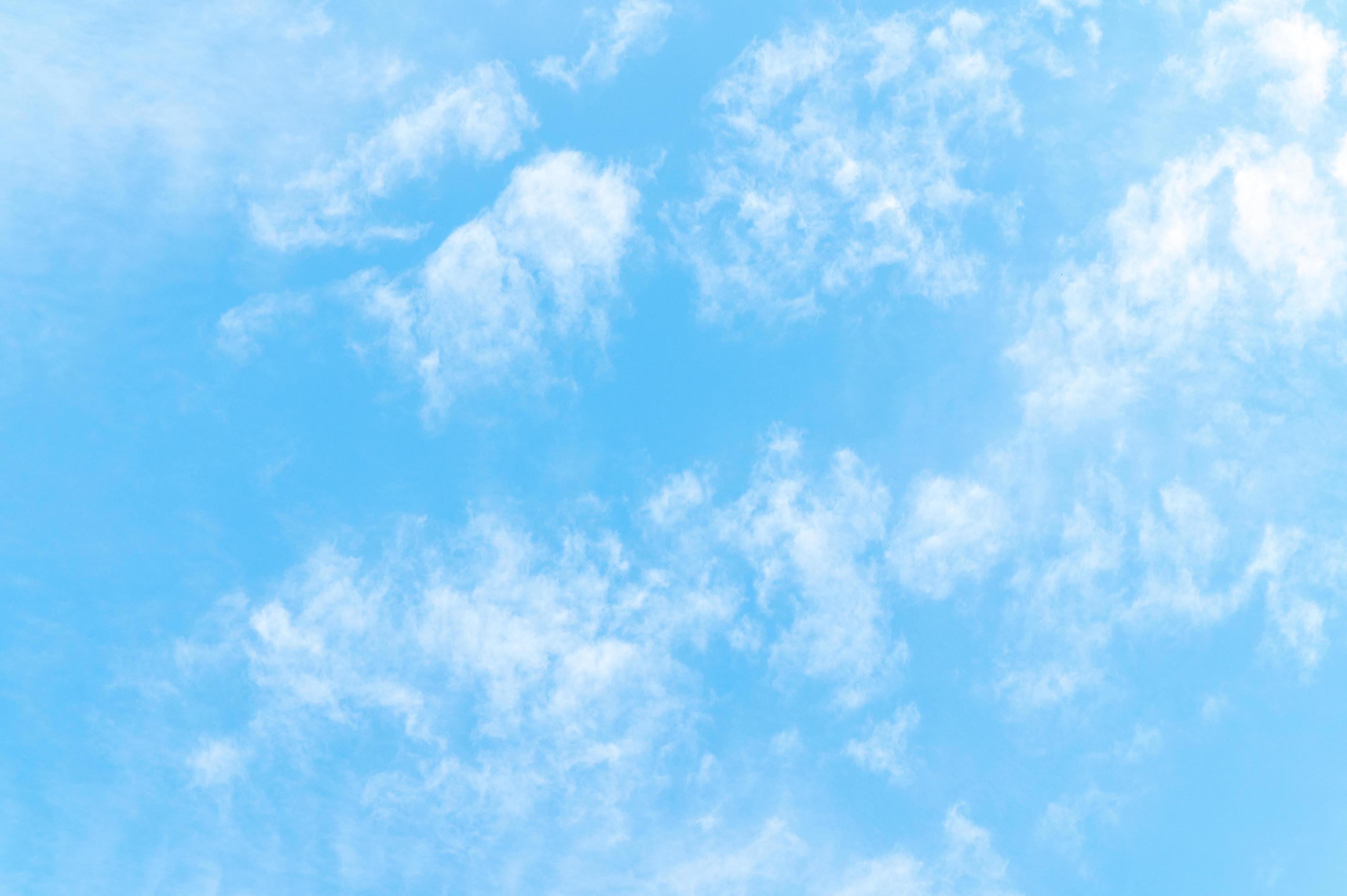 Beautiful white fluffy clouds in blue sky. Nature background from white cloud in sunny day Stock Free