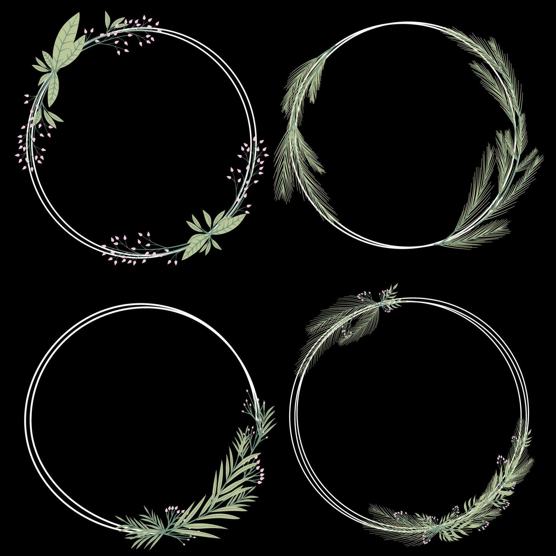 Flower wreath illustration Stock Free and Free SVG