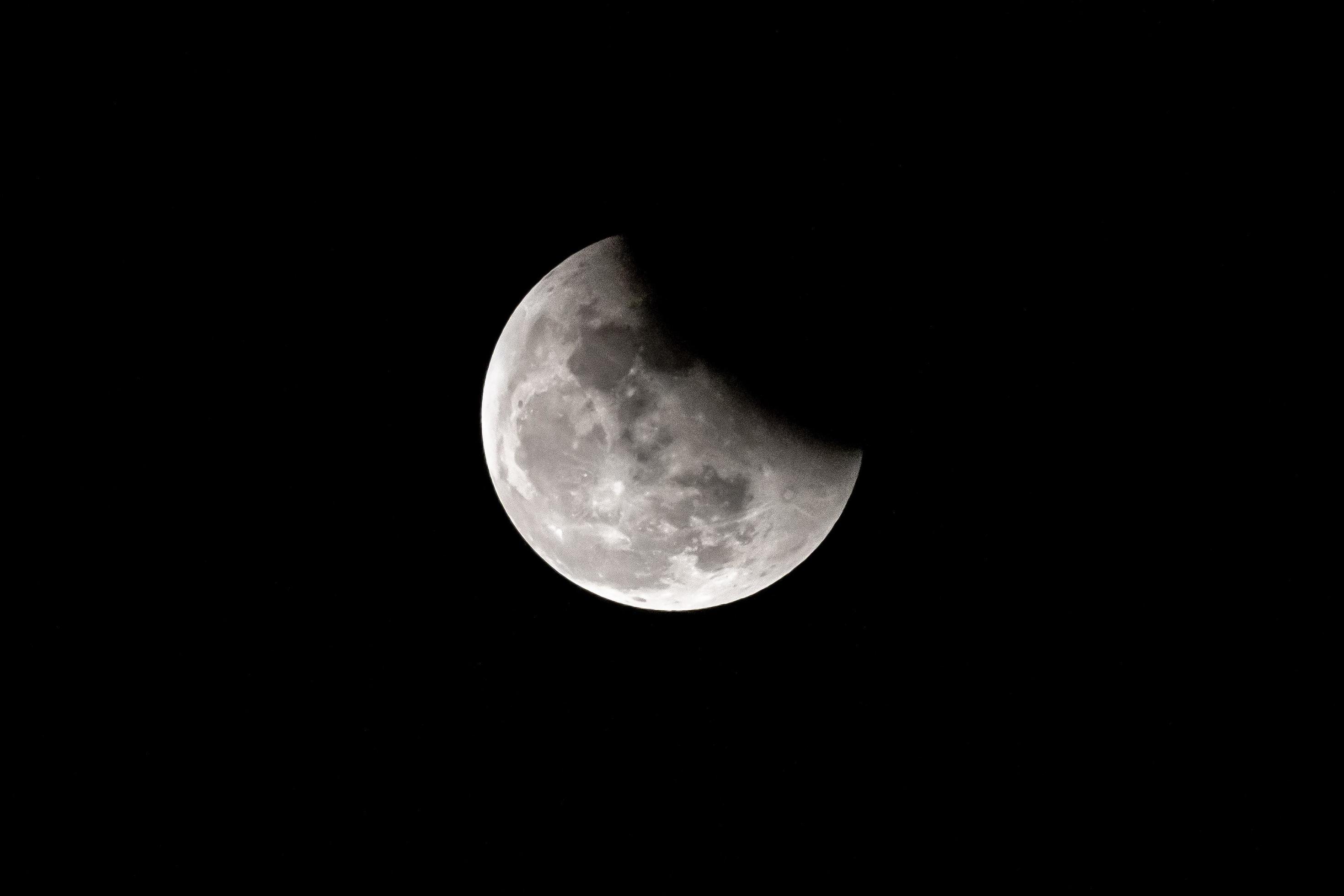 moon on the dark night dark background Stock Free