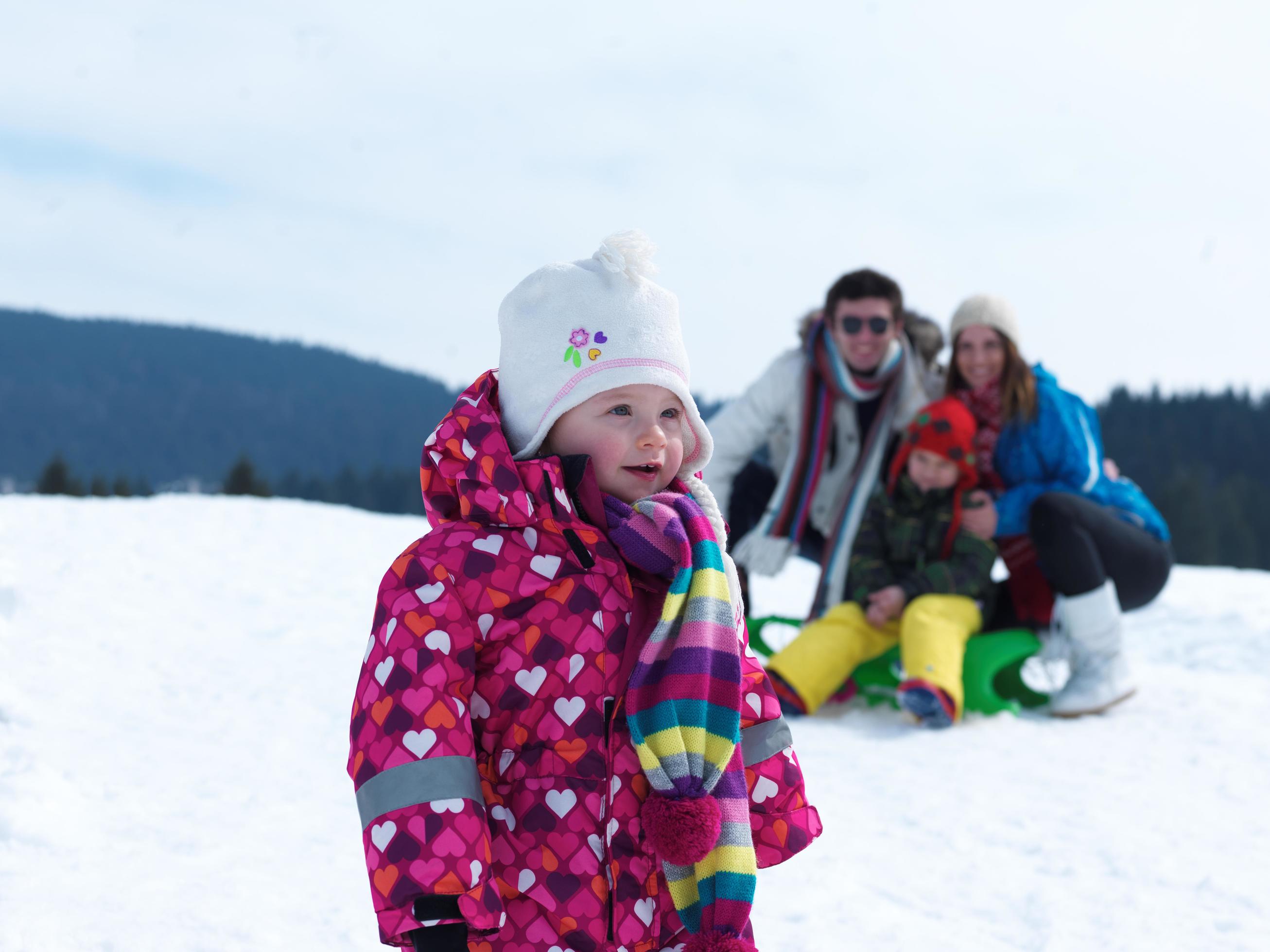 Winter family portrait Stock Free