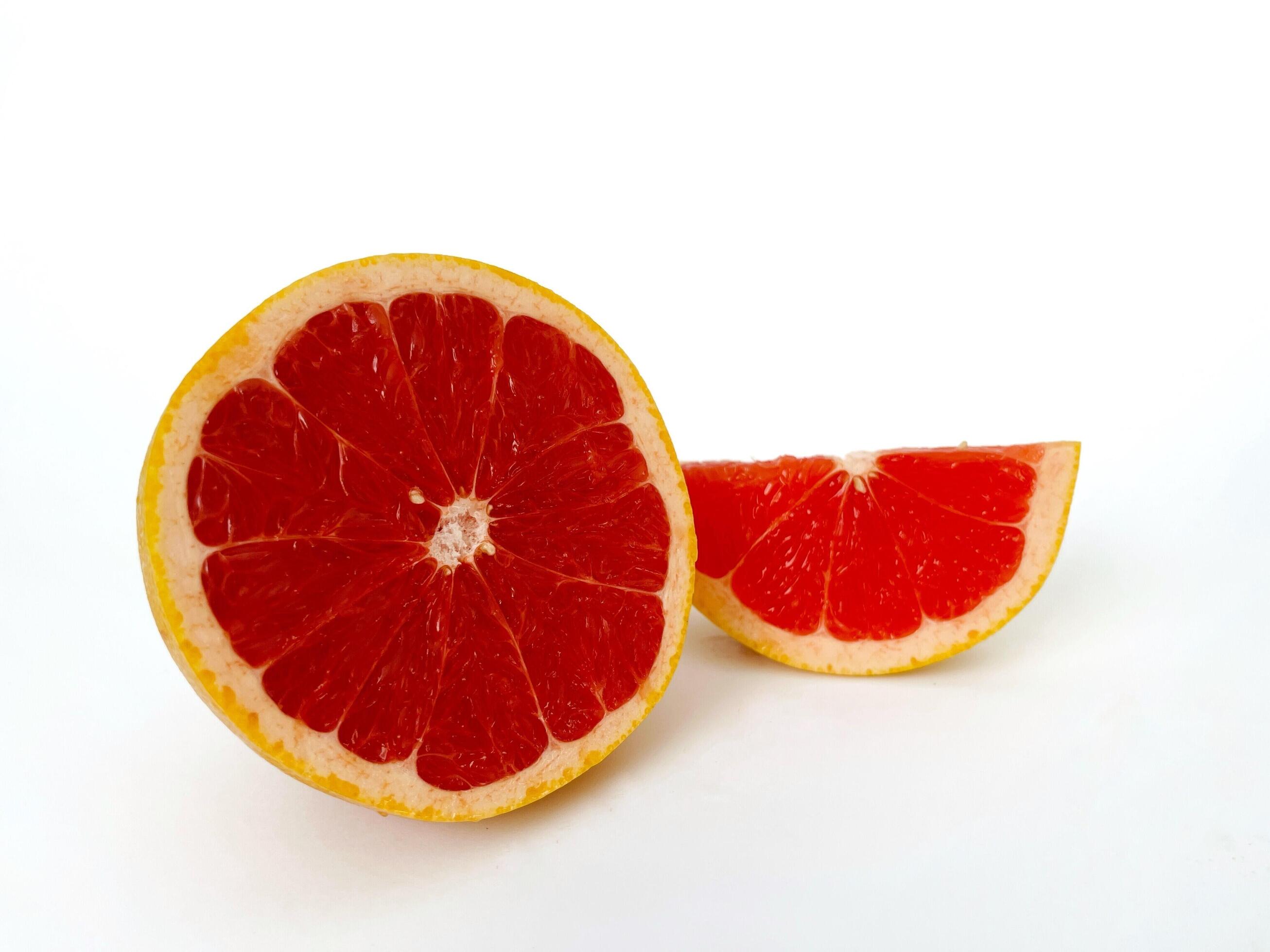 
									Fresh grapefruit fruit. Grapefruit isolated on white background. Grapefruit with clipping path. Stock Free