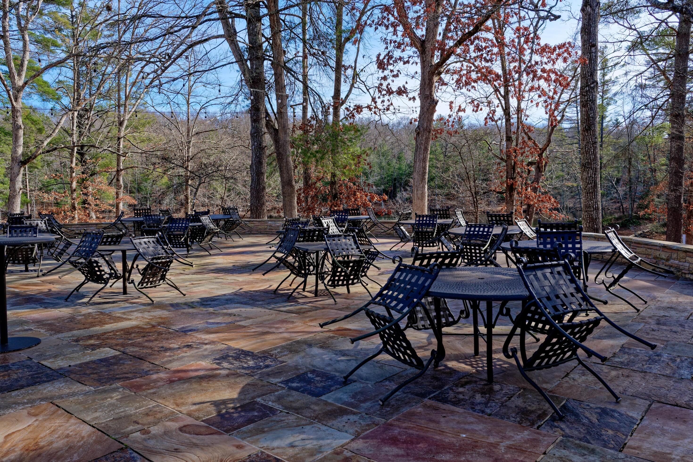 Restaurant outdoor patio Stock Free