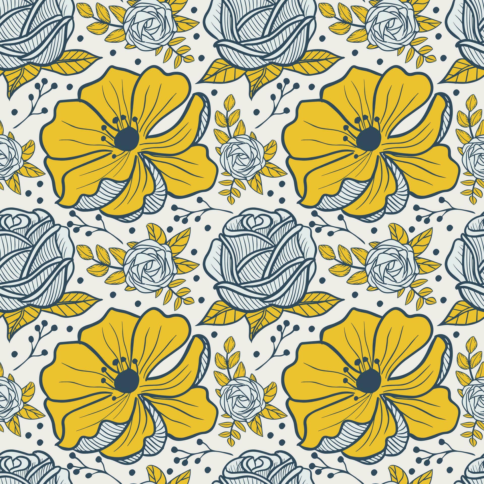 Floral seamless pattern. flowers pattern. floral repeat for fabric and textile Stock Free