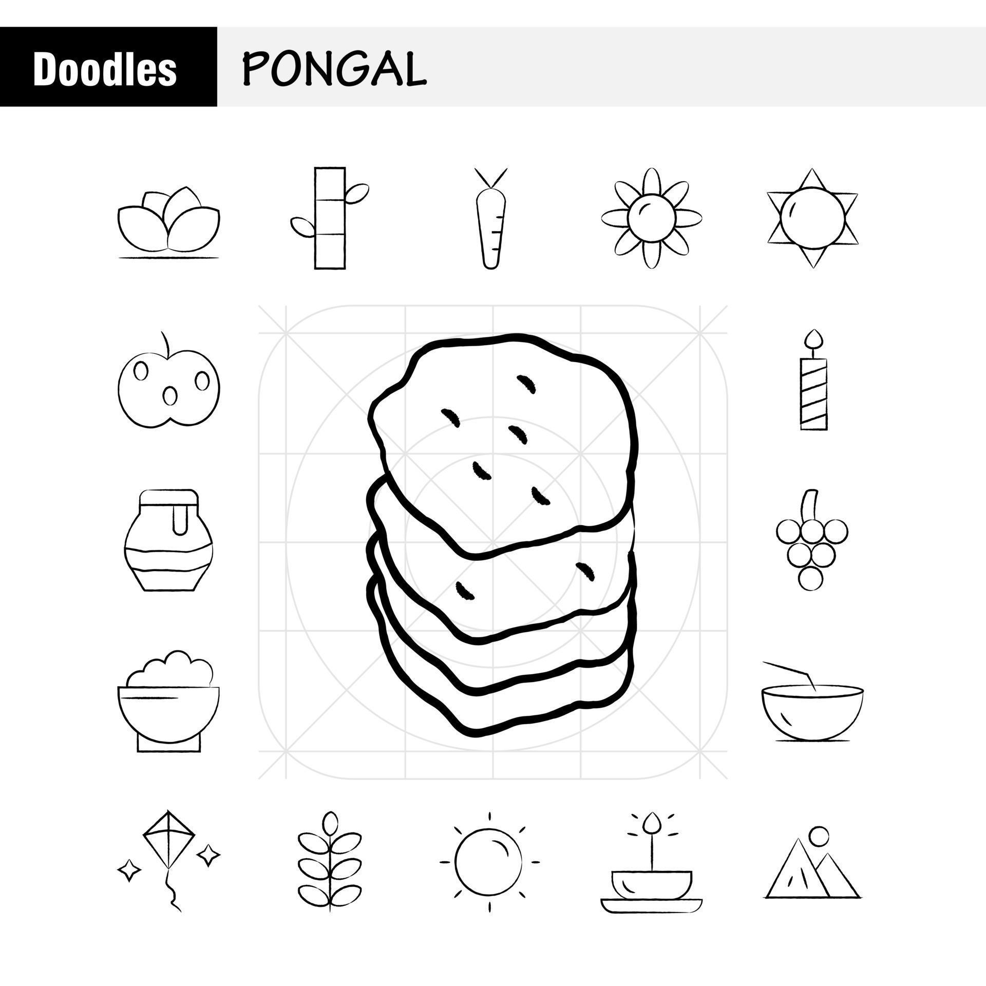 Pongal Hand Drawn Icon Pack For Designers And Developers Icons Of Flower Herbal Lily Lotus Spa Bamboo Beauty Spa Vector Stock Free