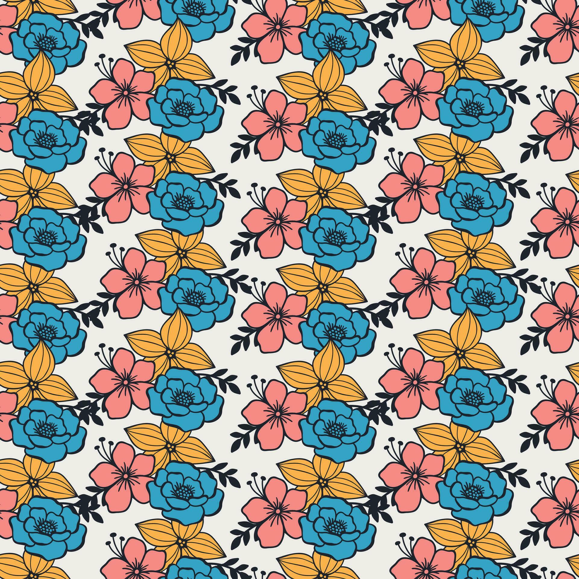 Floral seamless pattern. flowers pattern. floral repeat for fabric and textile Stock Free