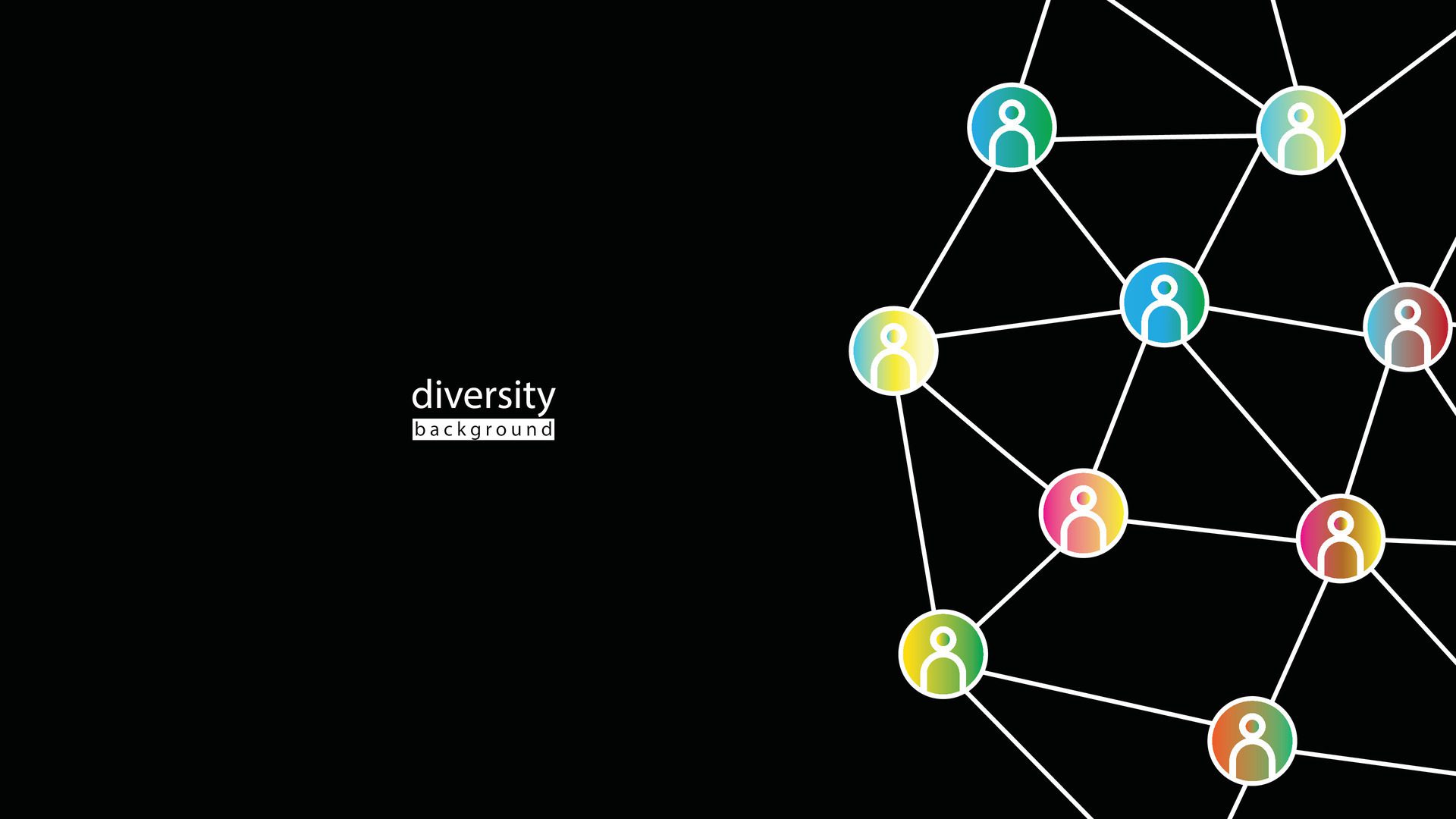 Diiversity equity Inclusion and belonging line infographic group set, line people illustration for background Free Vector