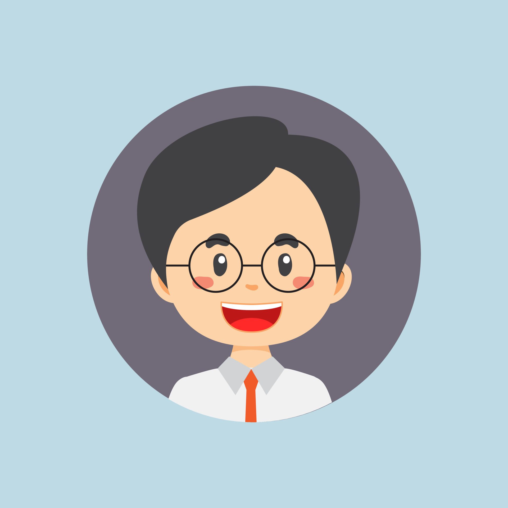 Avatar of a Business Character Free Vector