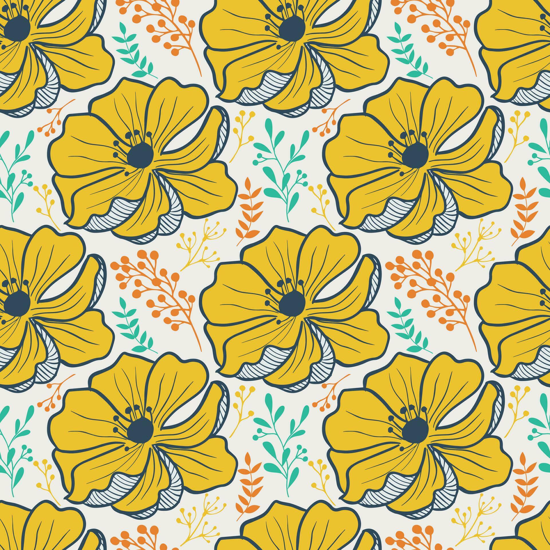 Floral seamless pattern. flowers pattern. floral repeat for fabric and textile Stock Free