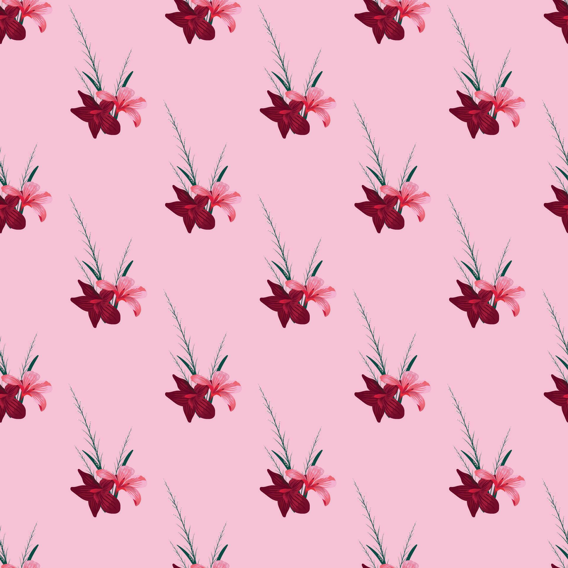 Flower Seamless Pattern Design Stock Free