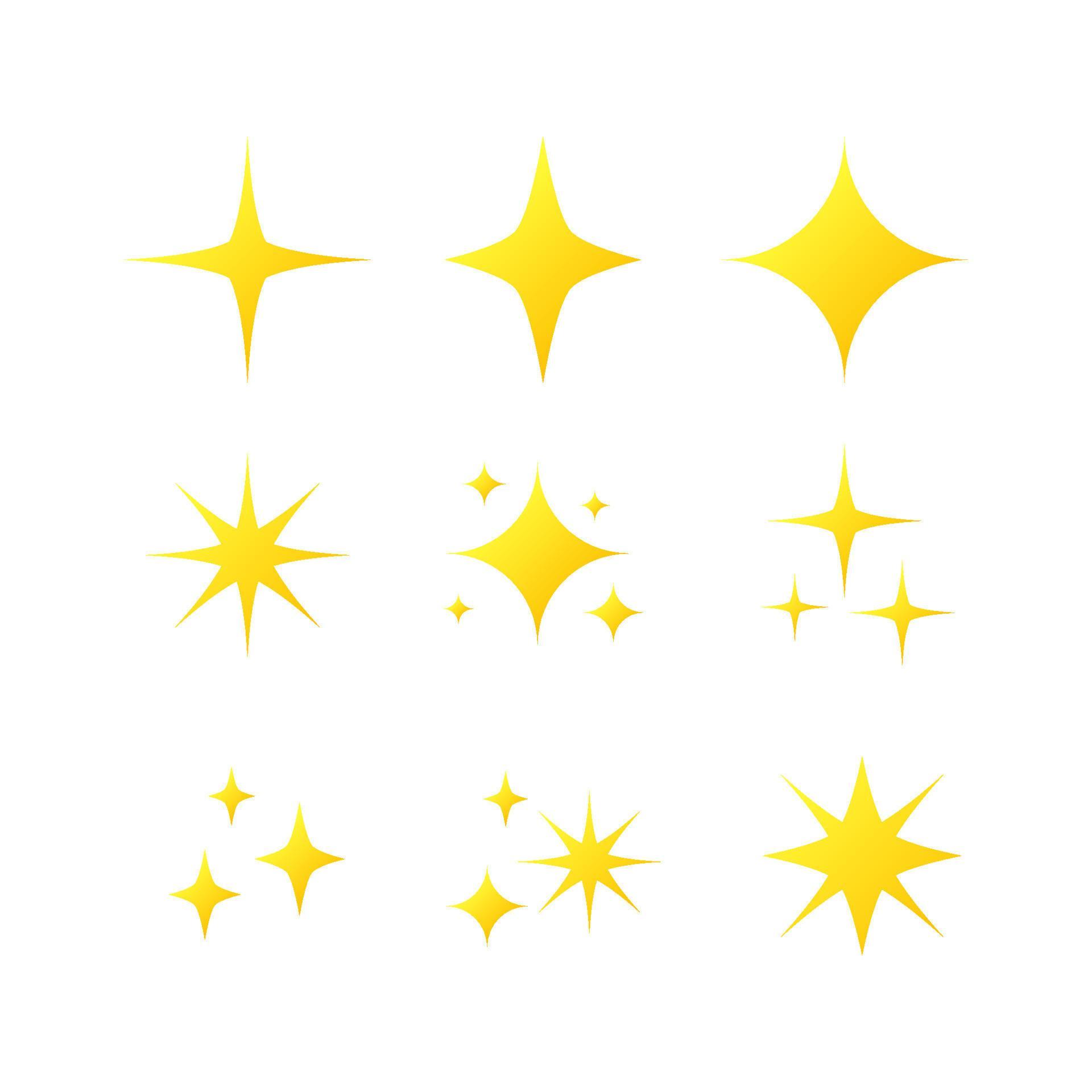 gradient sparkling stars collection design Stock Free and Free SVG