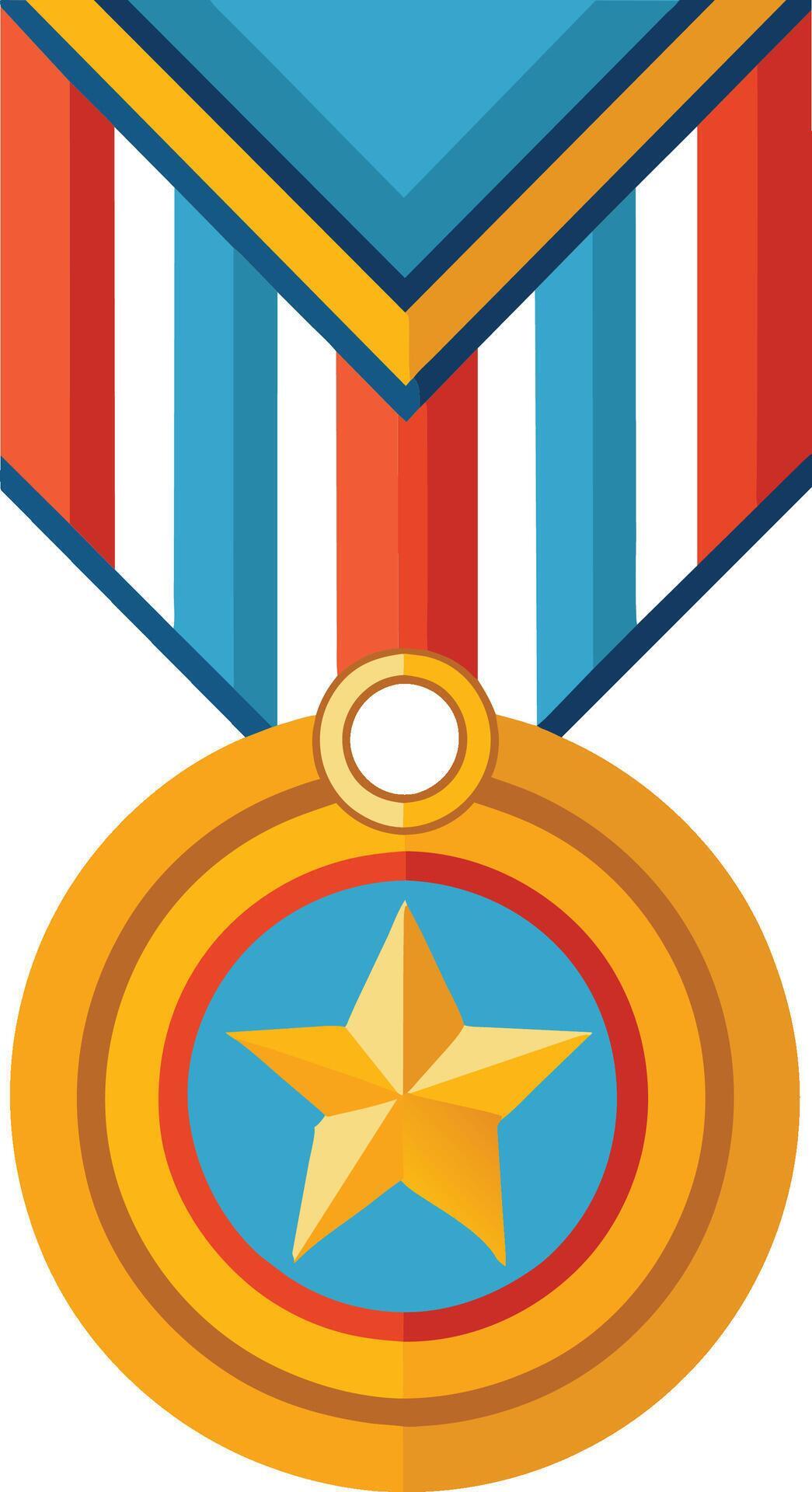 a medal with a star on it Stock Free