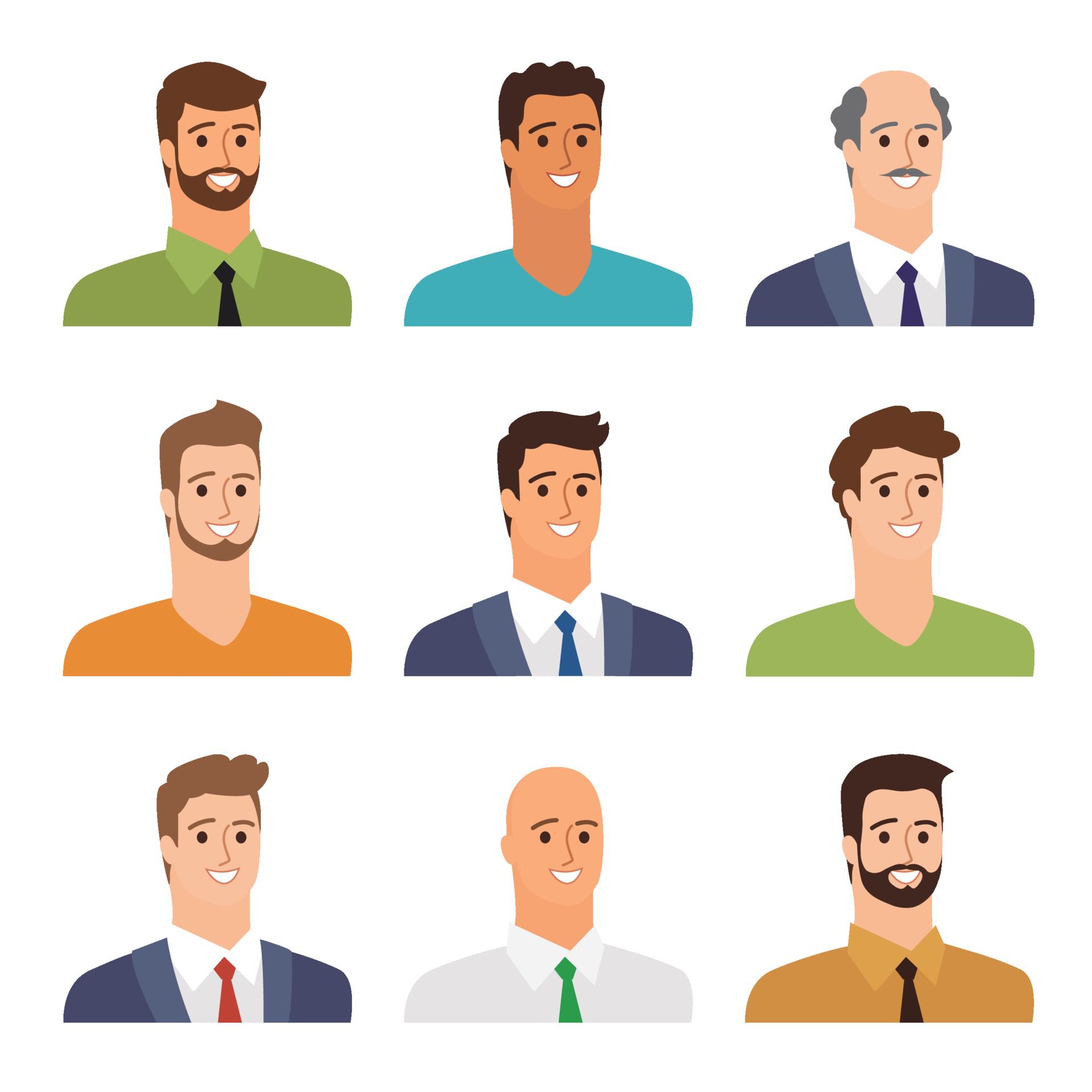 Business people avatars Free Vector