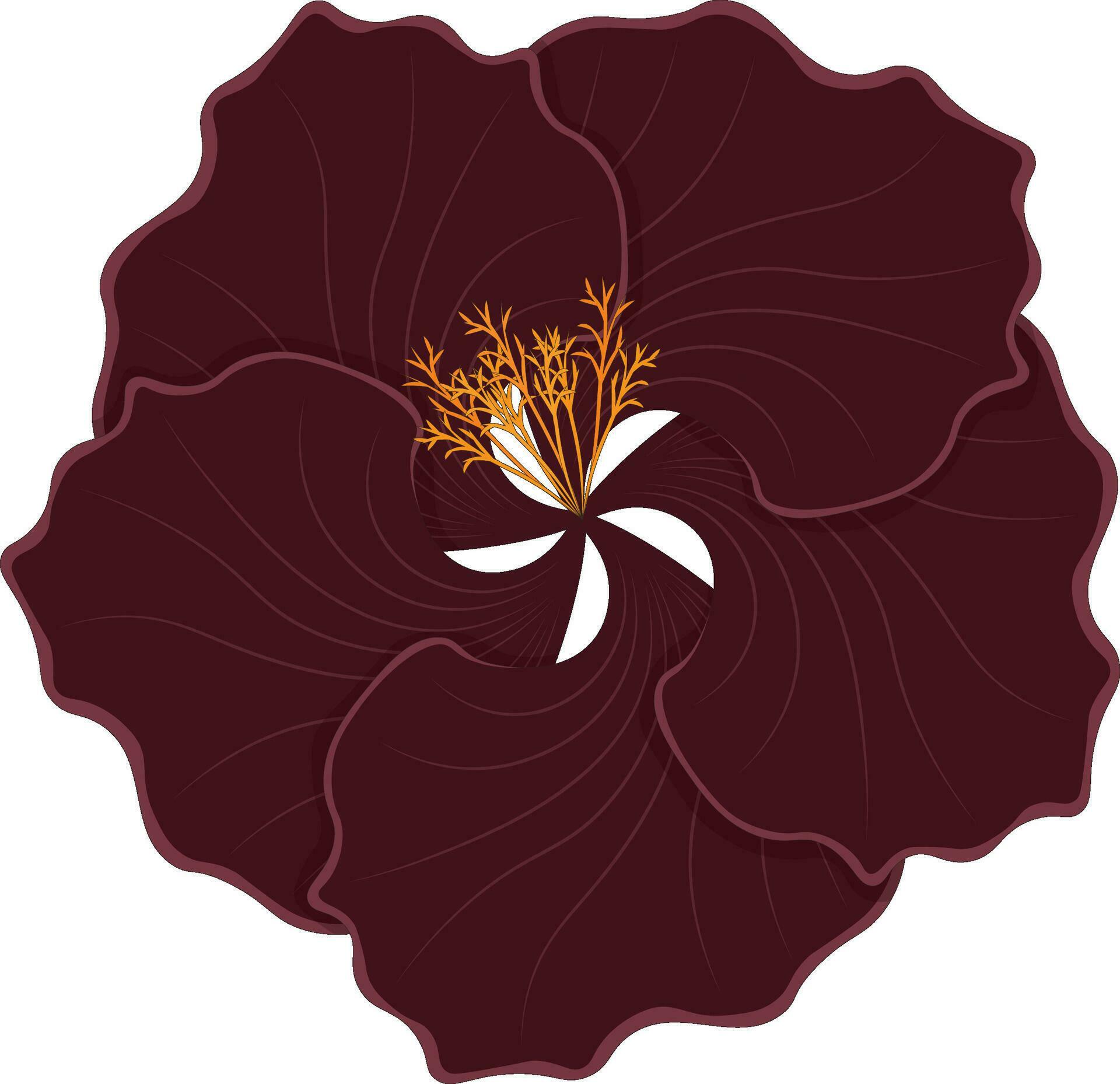 Isolated dark purple flower vector illustration Stock Free