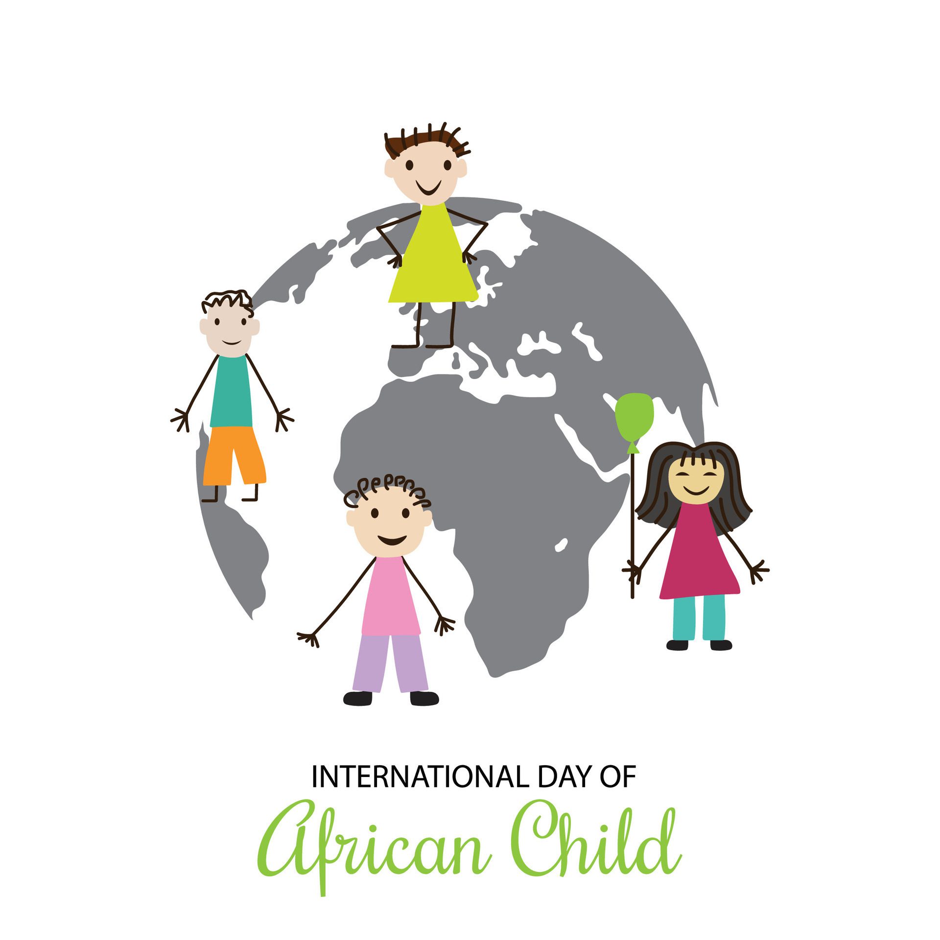 Vector illustration of a Background for International Day Of African Child. Free Vector