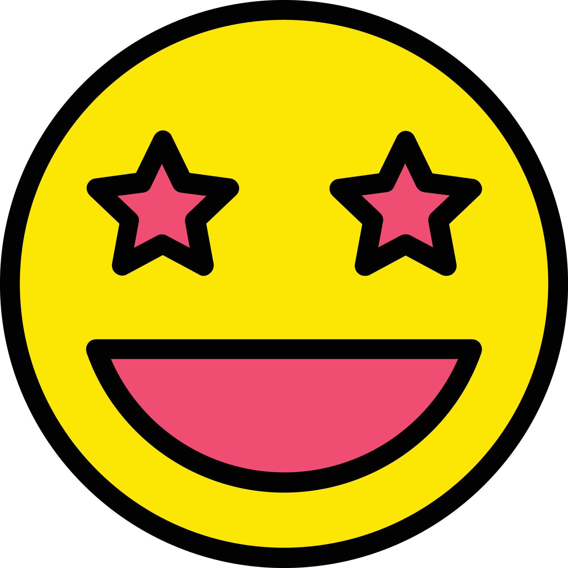 Grin Stars Vector Icon Design Stock Free