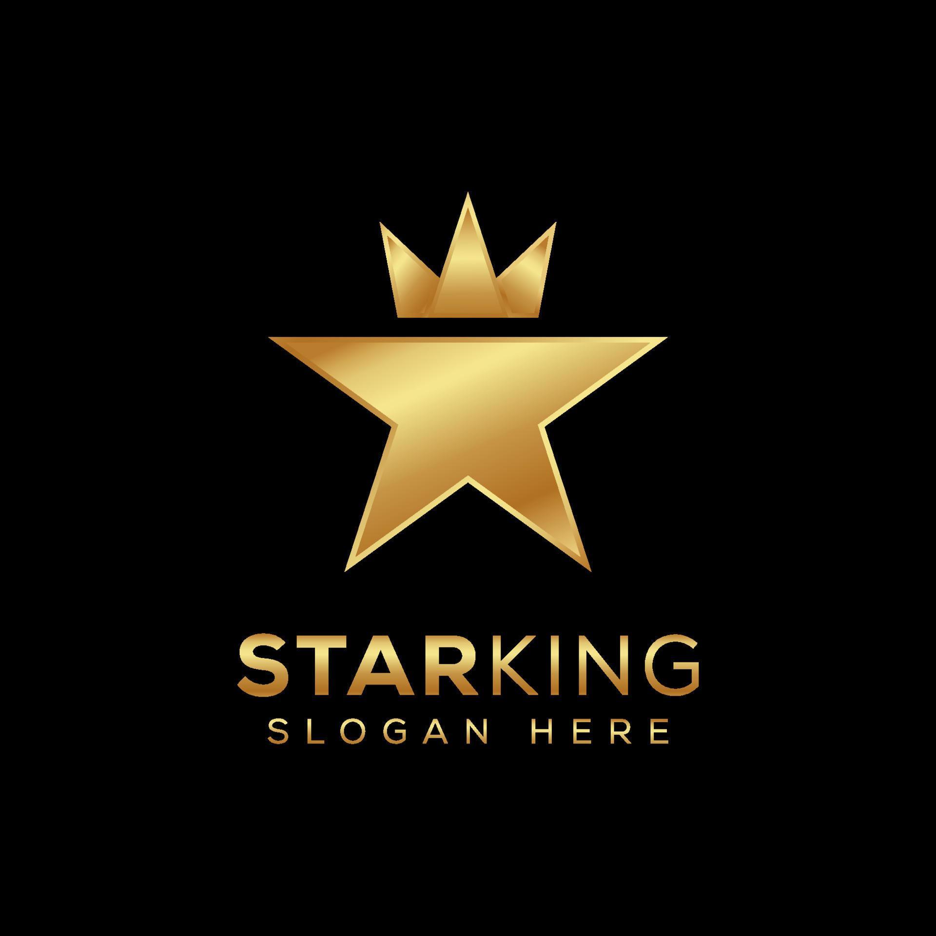 gold star king logo design vector symbol icon design element Stock Free and Free SVG