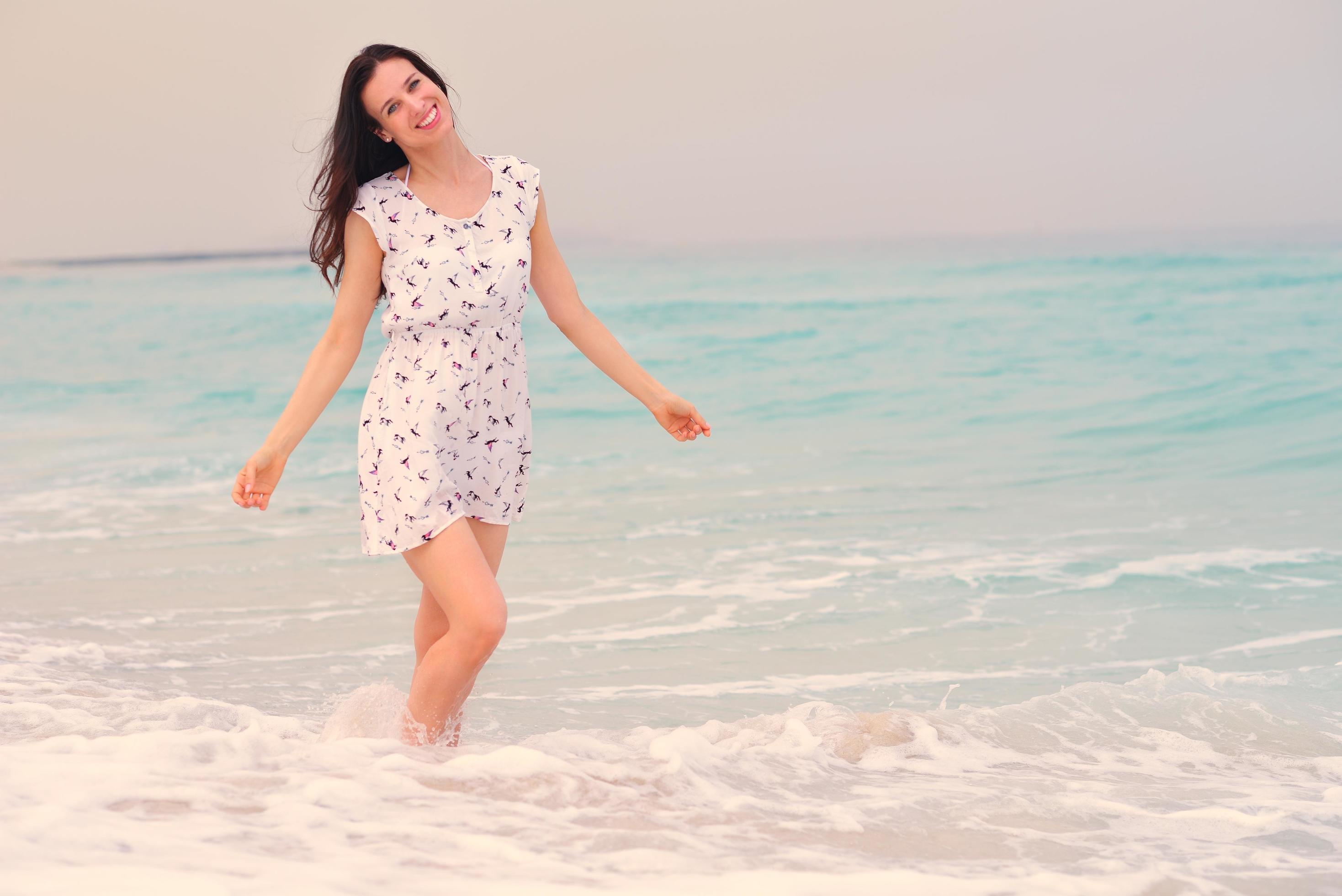 Happy Beautiful Woman Enjoying Summer Vacation Stock Free