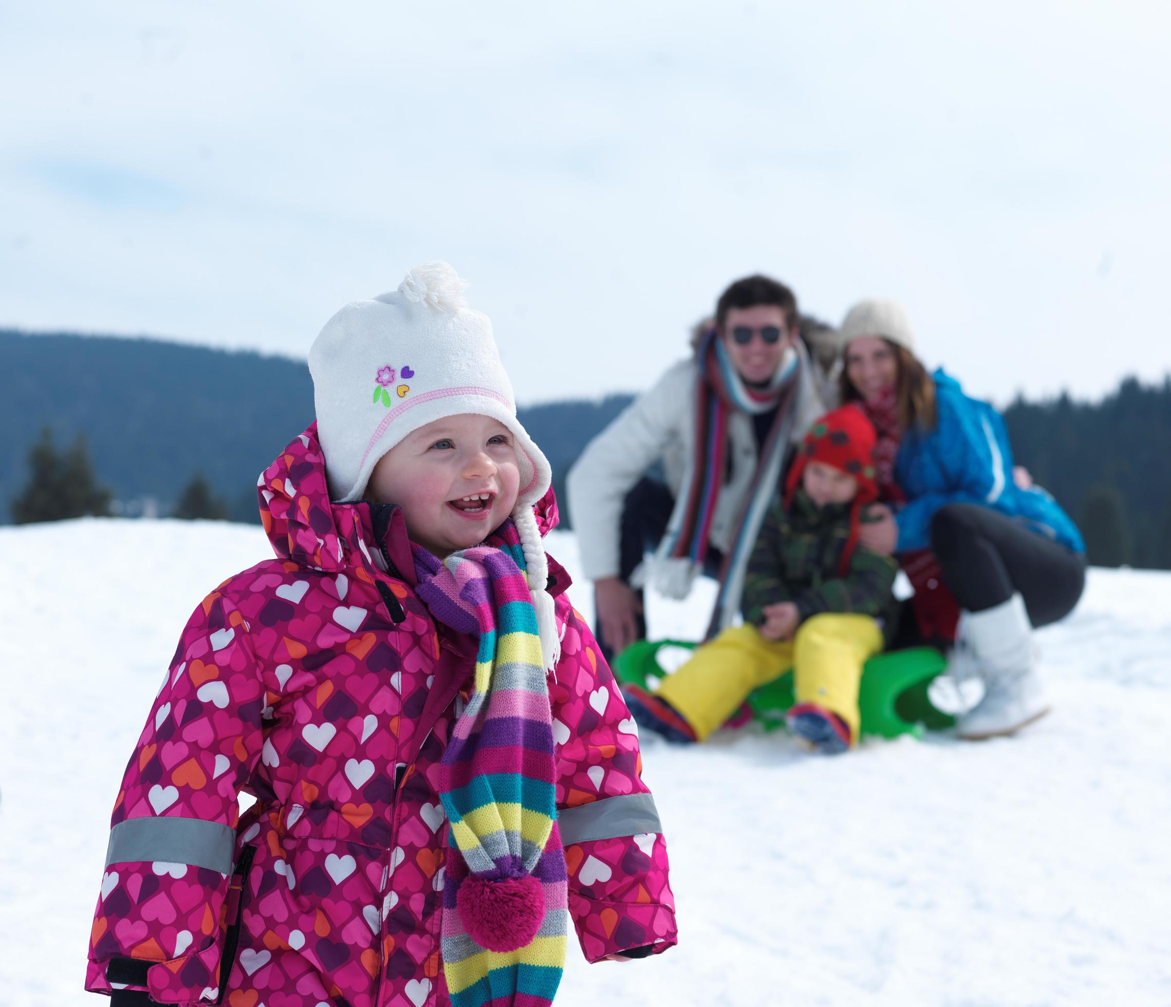 winter family portrait Stock Free