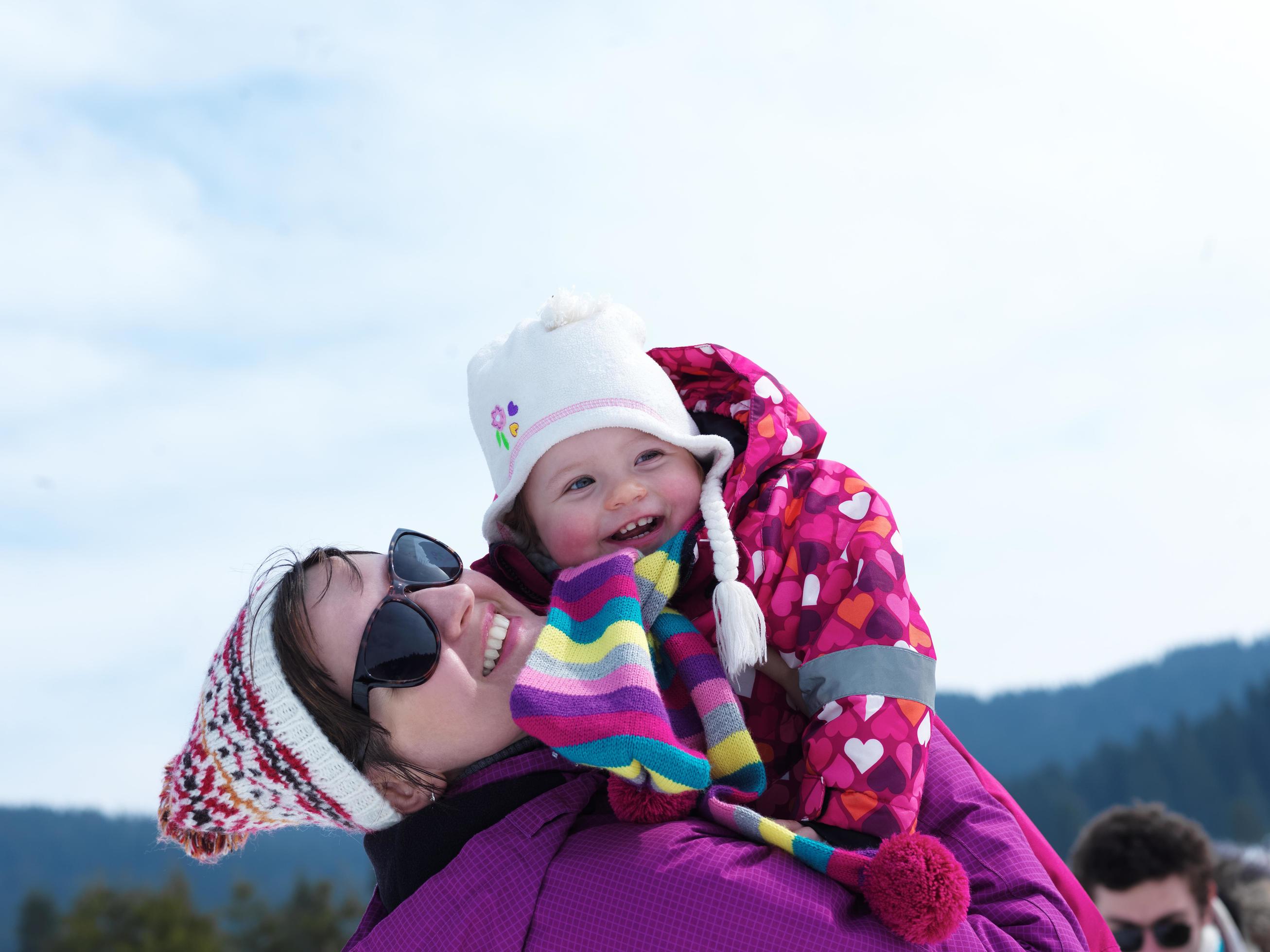 
									Winter family portrait Stock Free