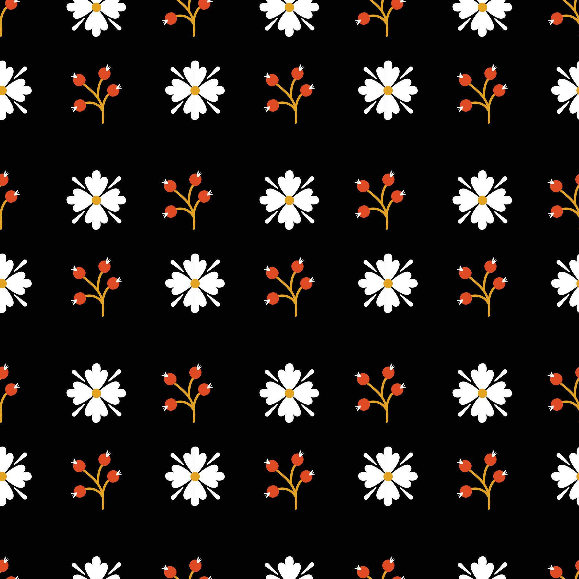 Flower flat textile vector pattern design, Stock Free