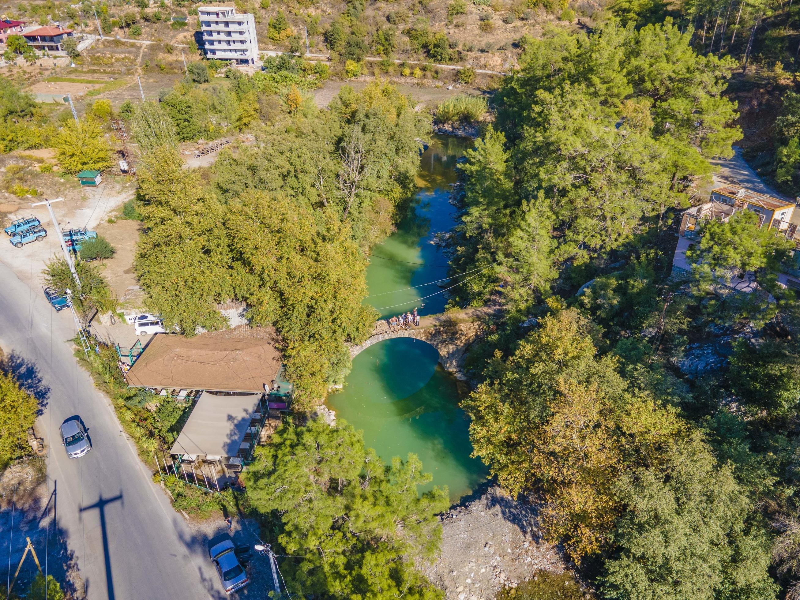 breathtaking views from the air in nature. it’s autumn here Stock Free